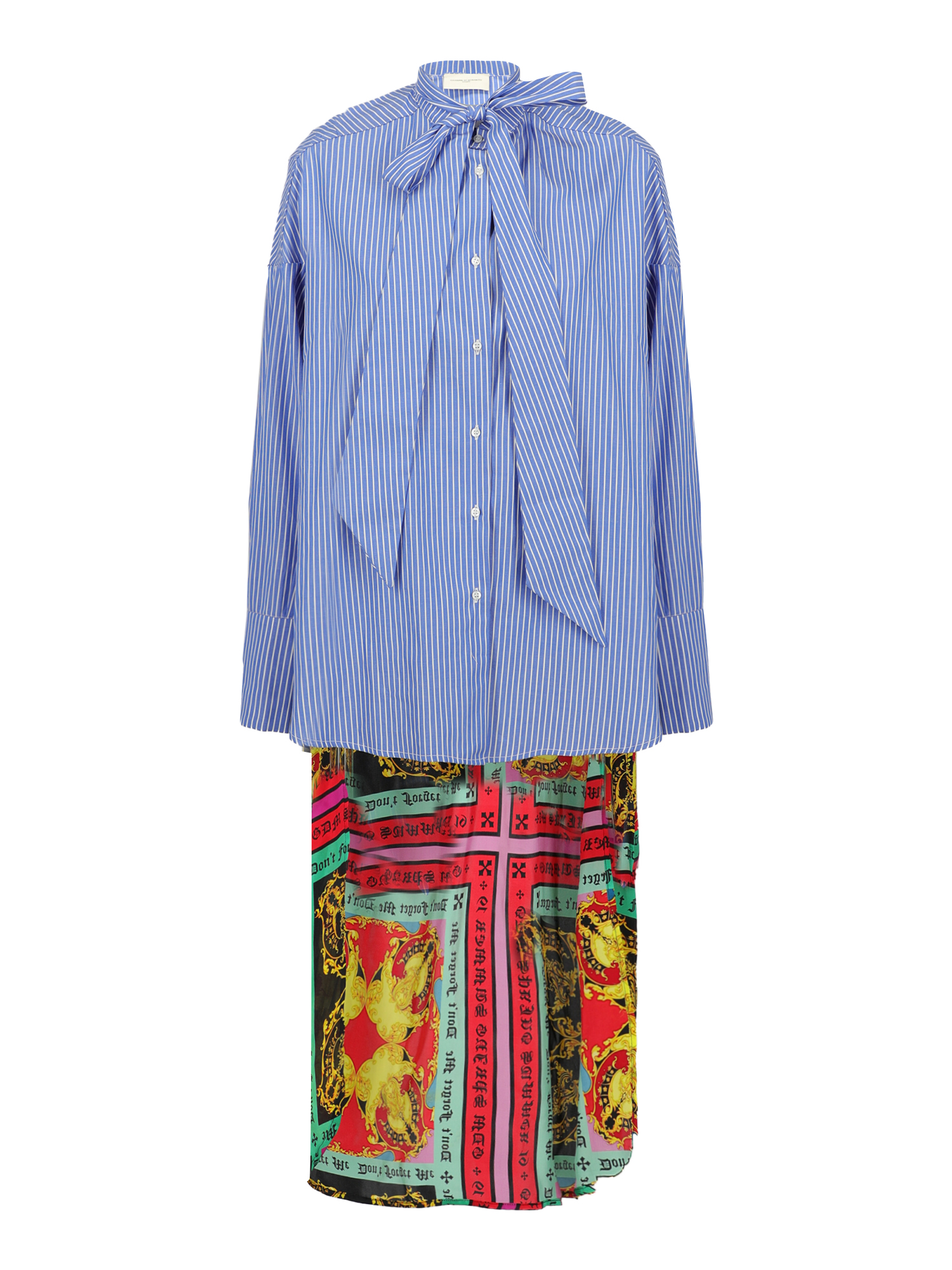 Giuseppe Di Morabito Femme Chemises Blue, Multicolor Cotton
