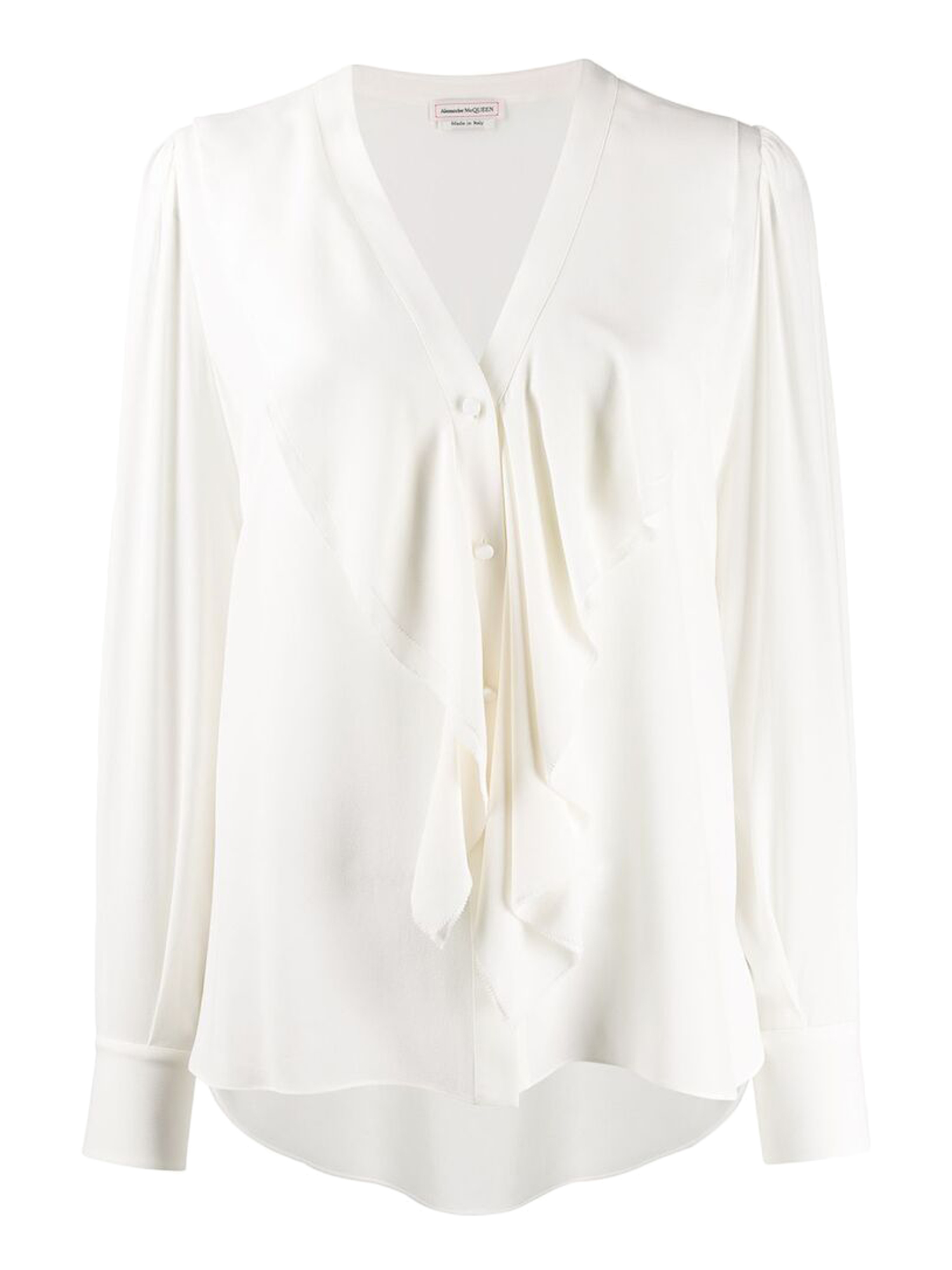 Alexander Mcqueen Femme Chemises White Silk
