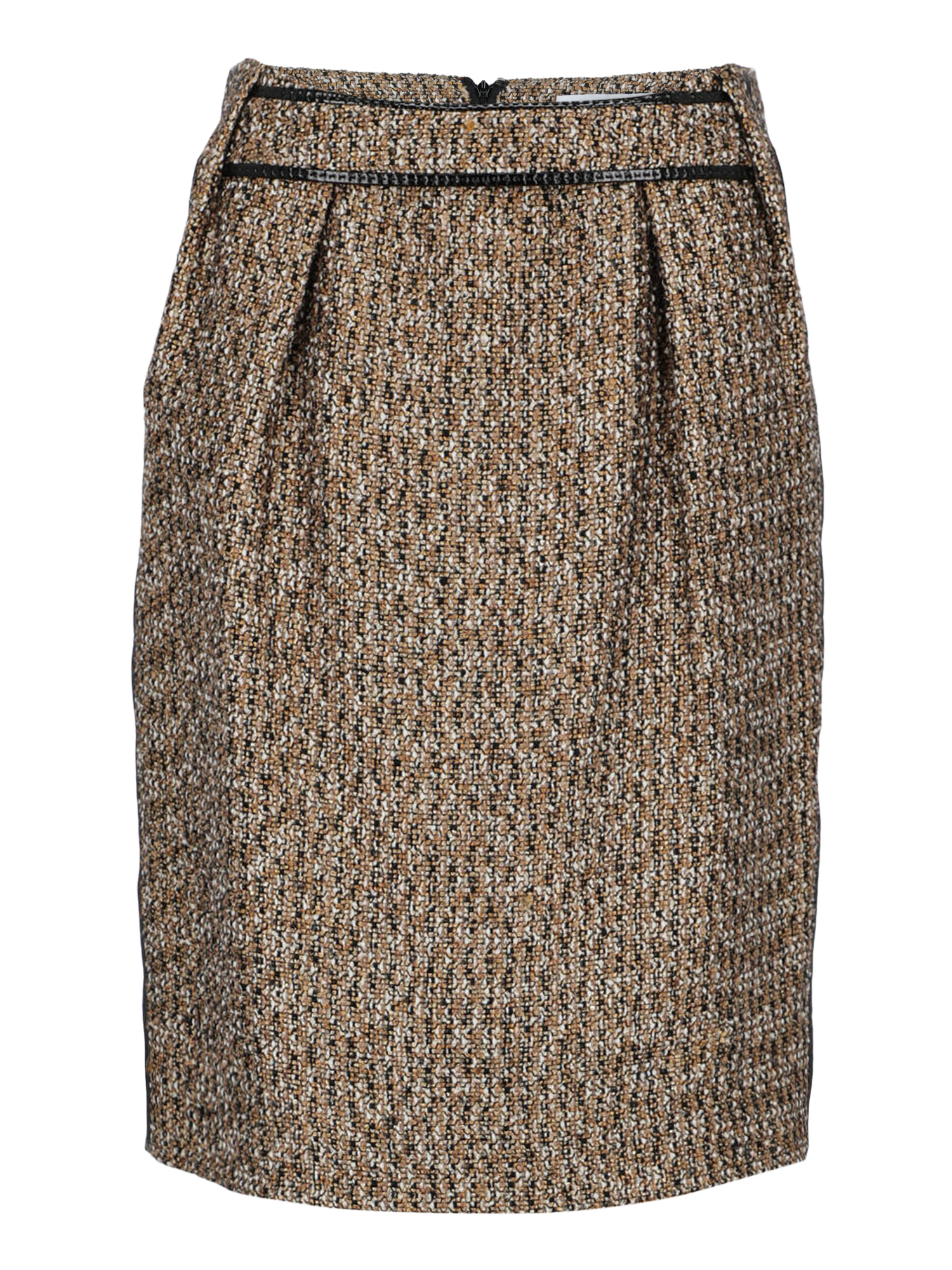 Pre-owned Saint Laurent Women's Skirts -  - In Beige, Black Synthetic Fibers