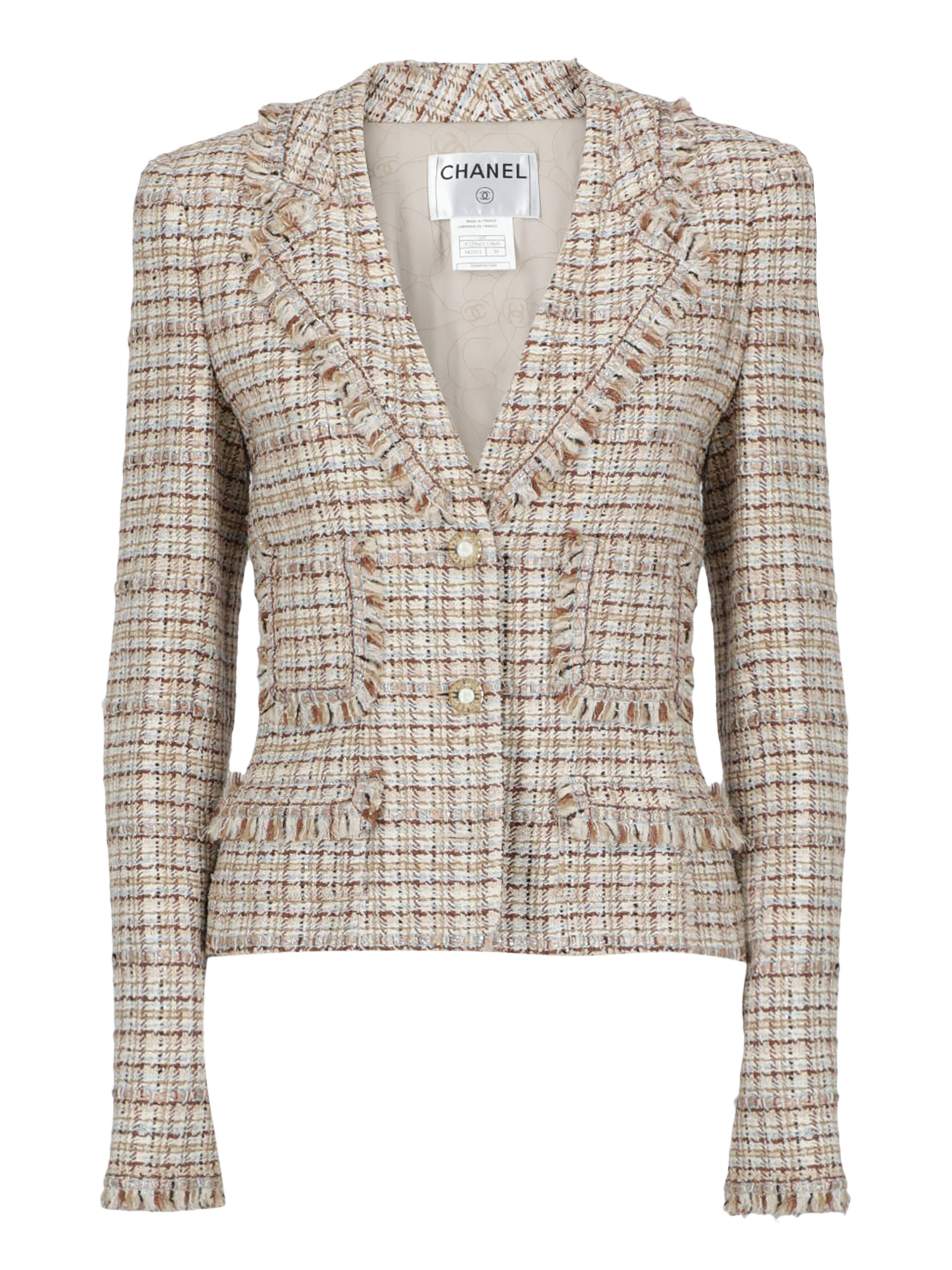 Pre-owned Chanel Women's Jackets -  - In Beige, Brown Fabric
