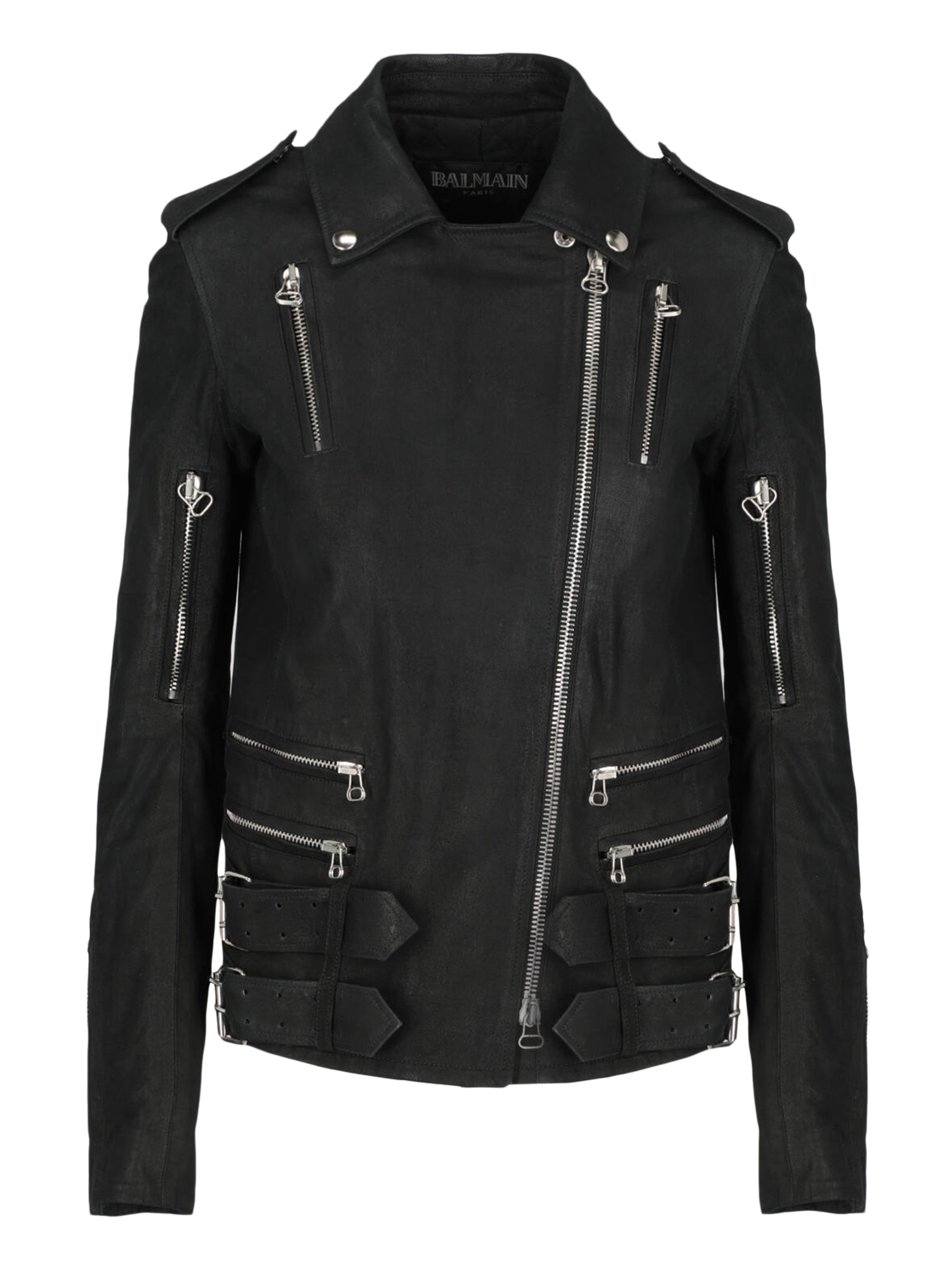 Pre-owned Balmain Women's Jackets -  - In Black Leather