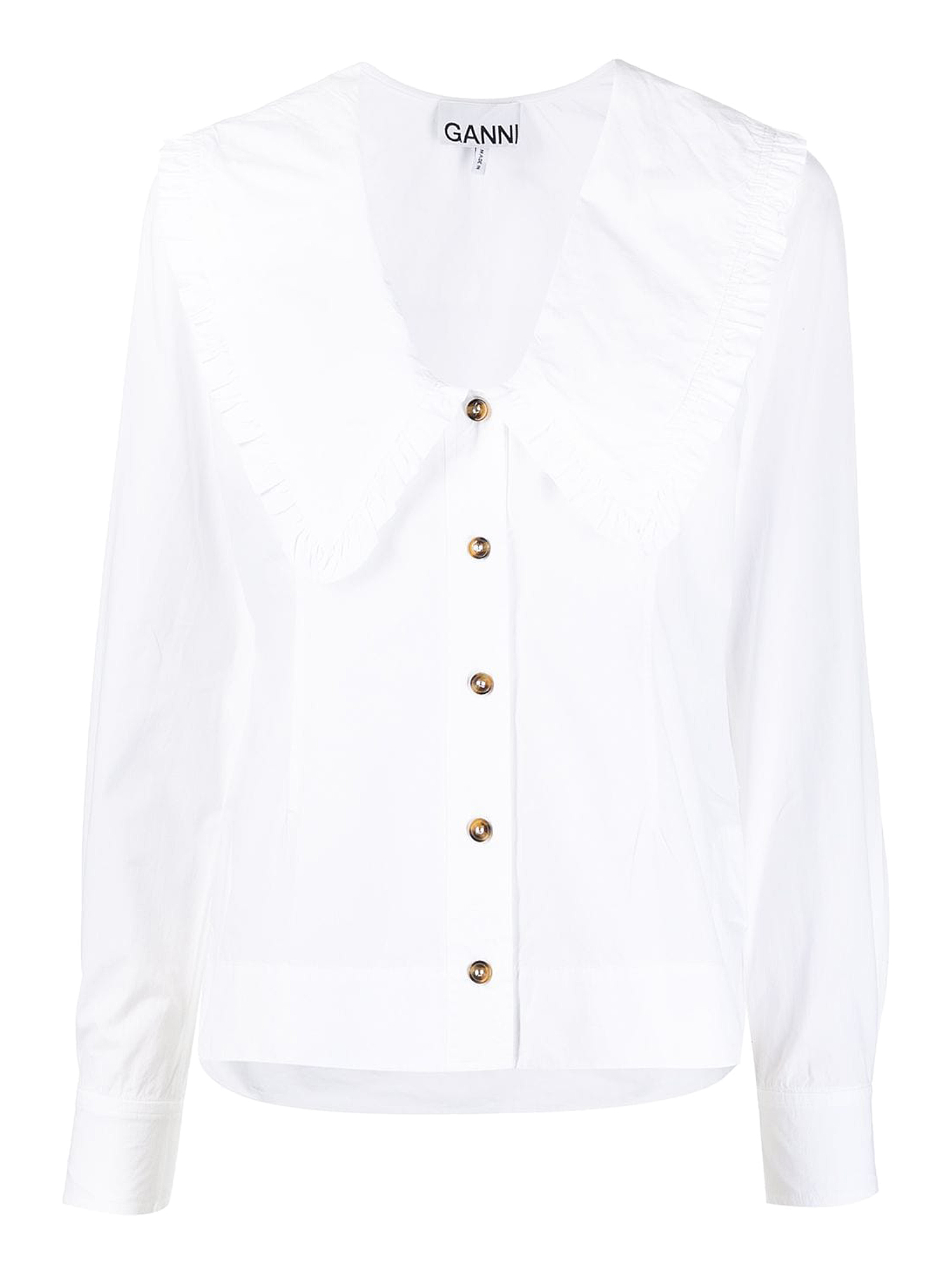 Chemises Pour Femme - Ganni - En Cotton White - Taille:  -