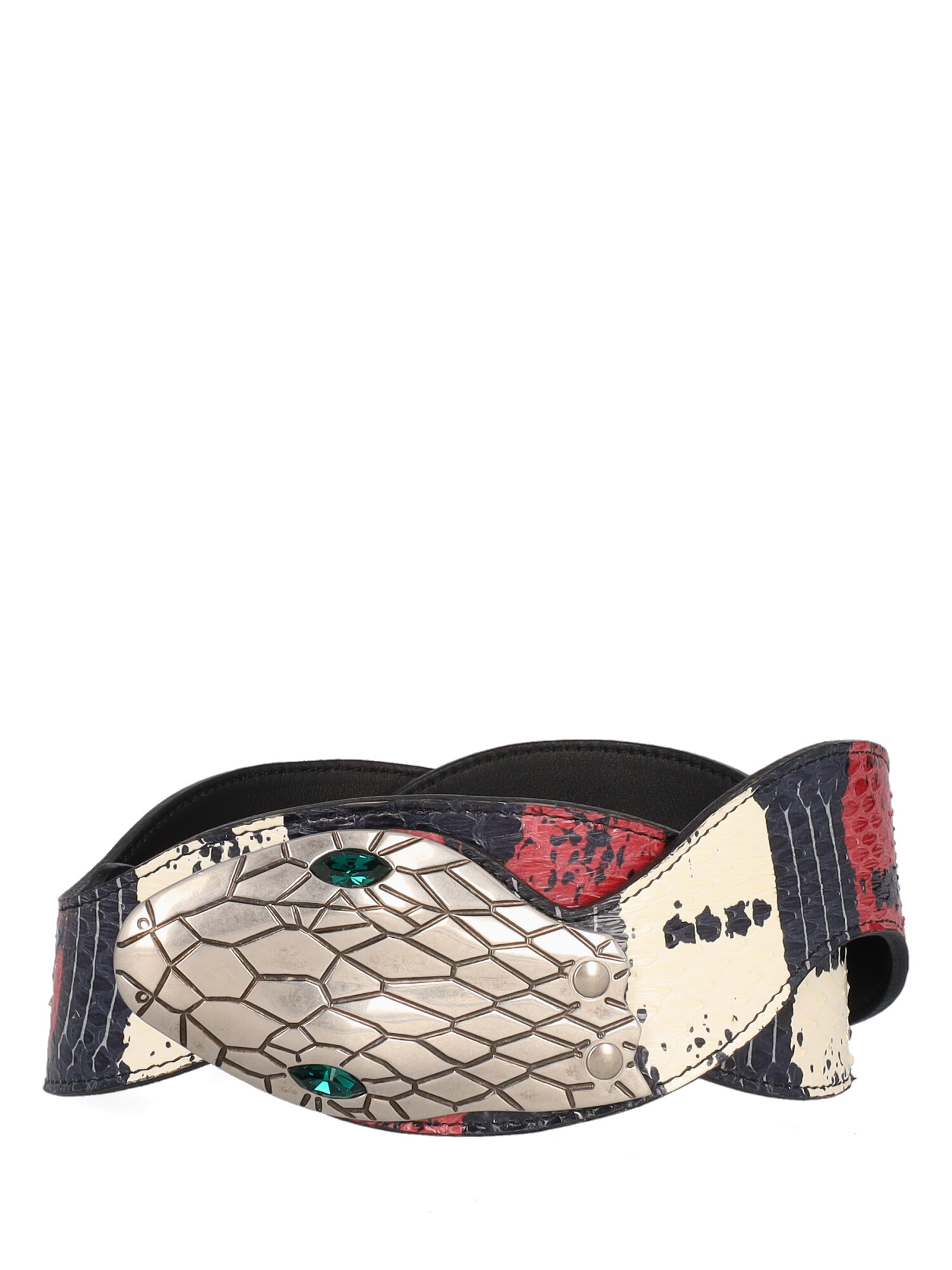Gucci Femme Ceintures Navy, Red, White Leather