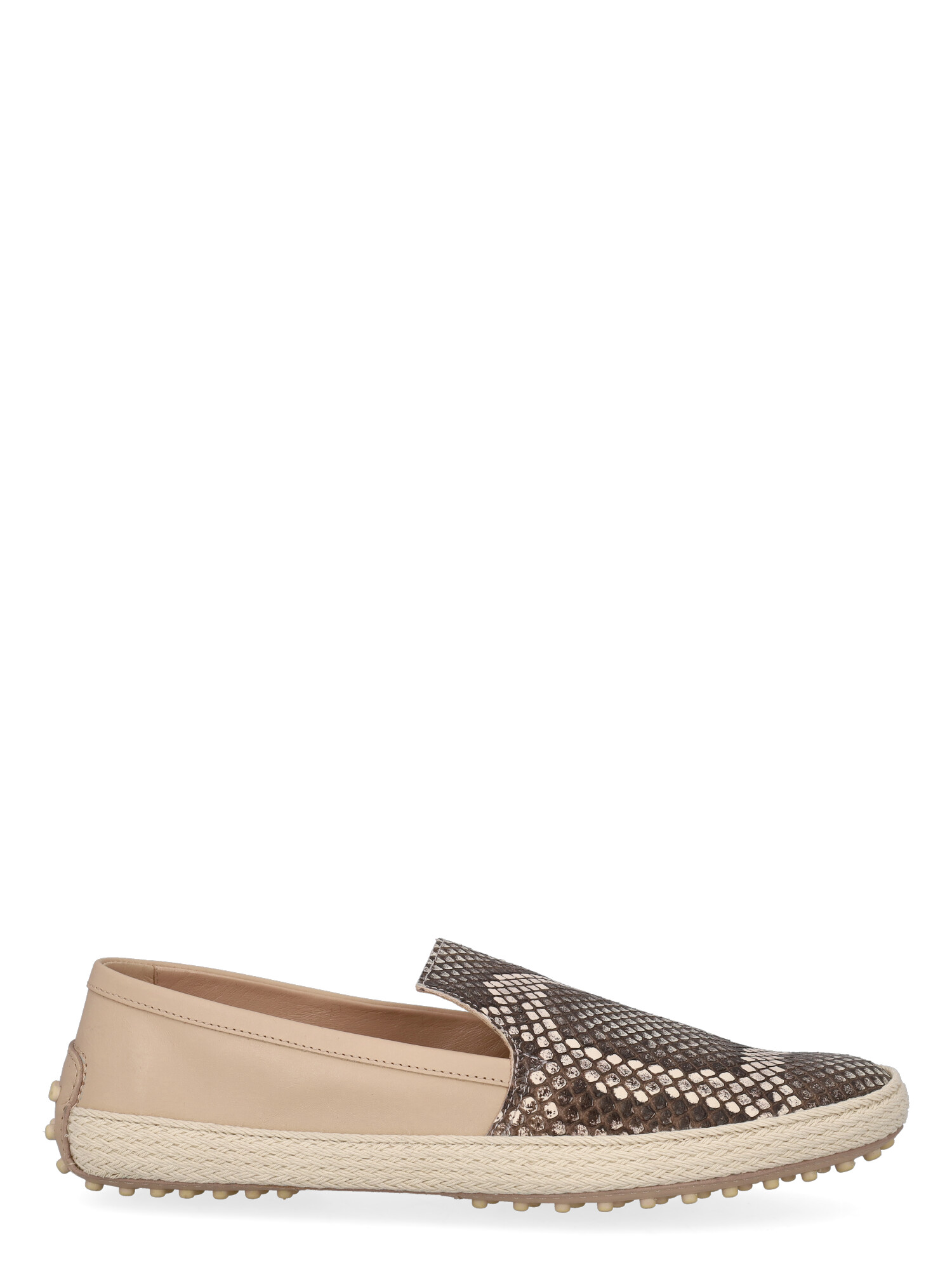 Tod'S Femme Mocassins Beige, Brown, White Leather