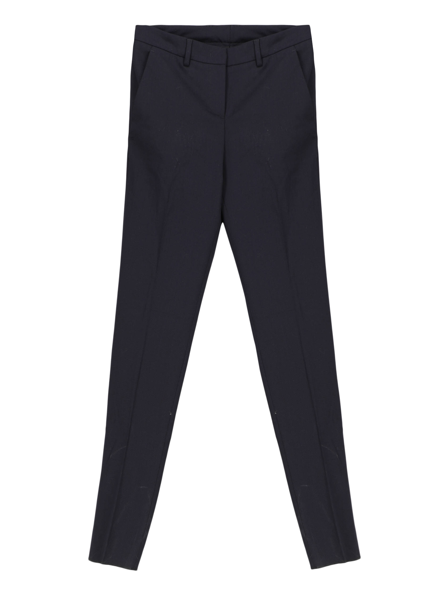 Pre-owned Moncler Women's Trousers -  - In Navy Wool