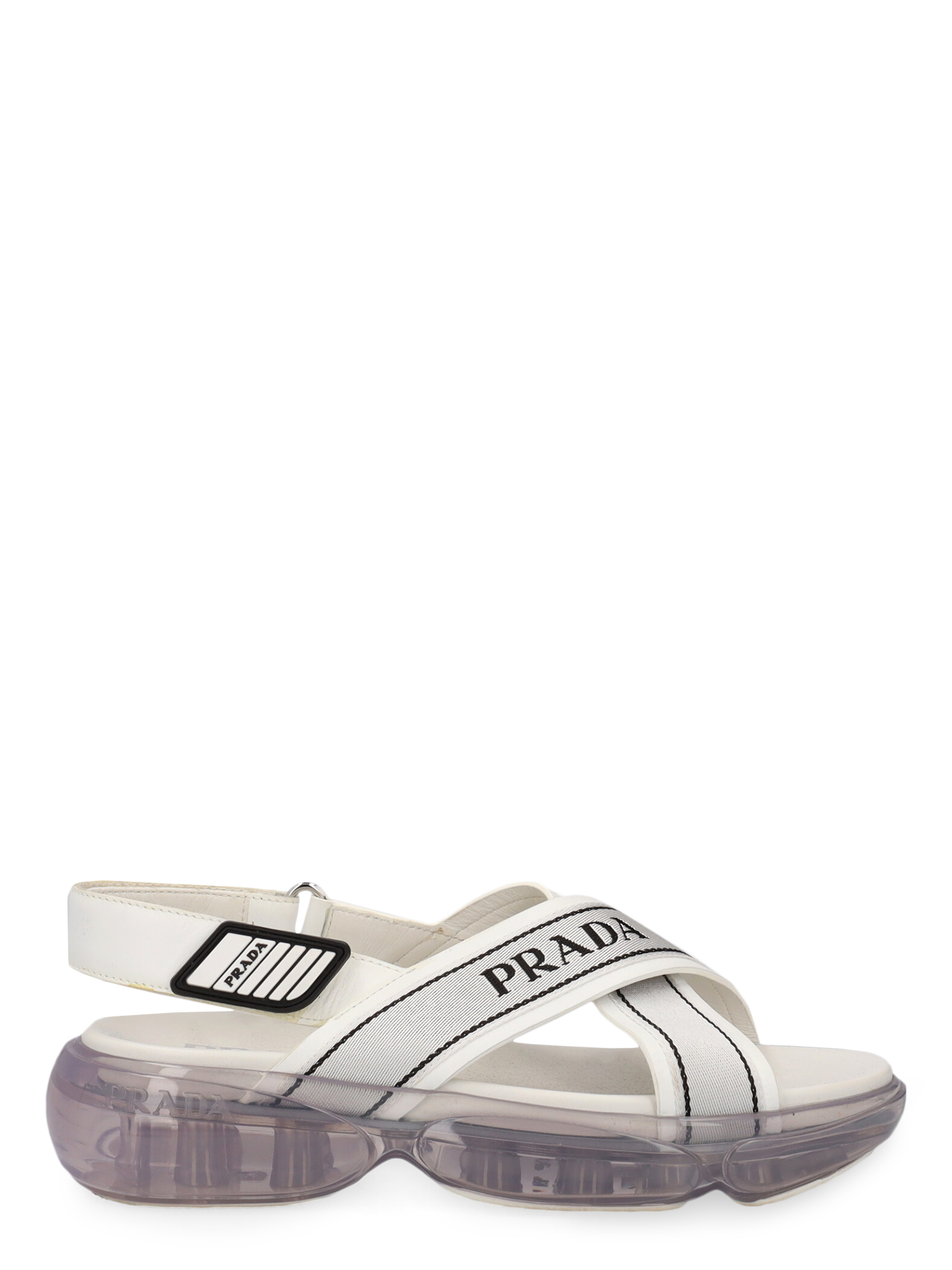 Pre-owned Prada Women's Sandals -  - In White Synthetic Fibers