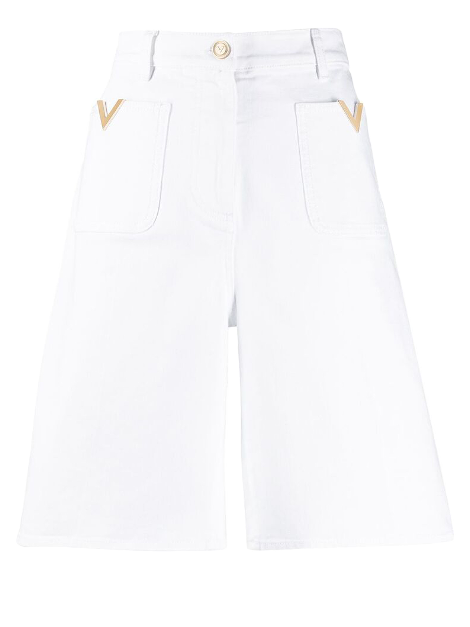 Valentino Femme Pantalons White Cotton