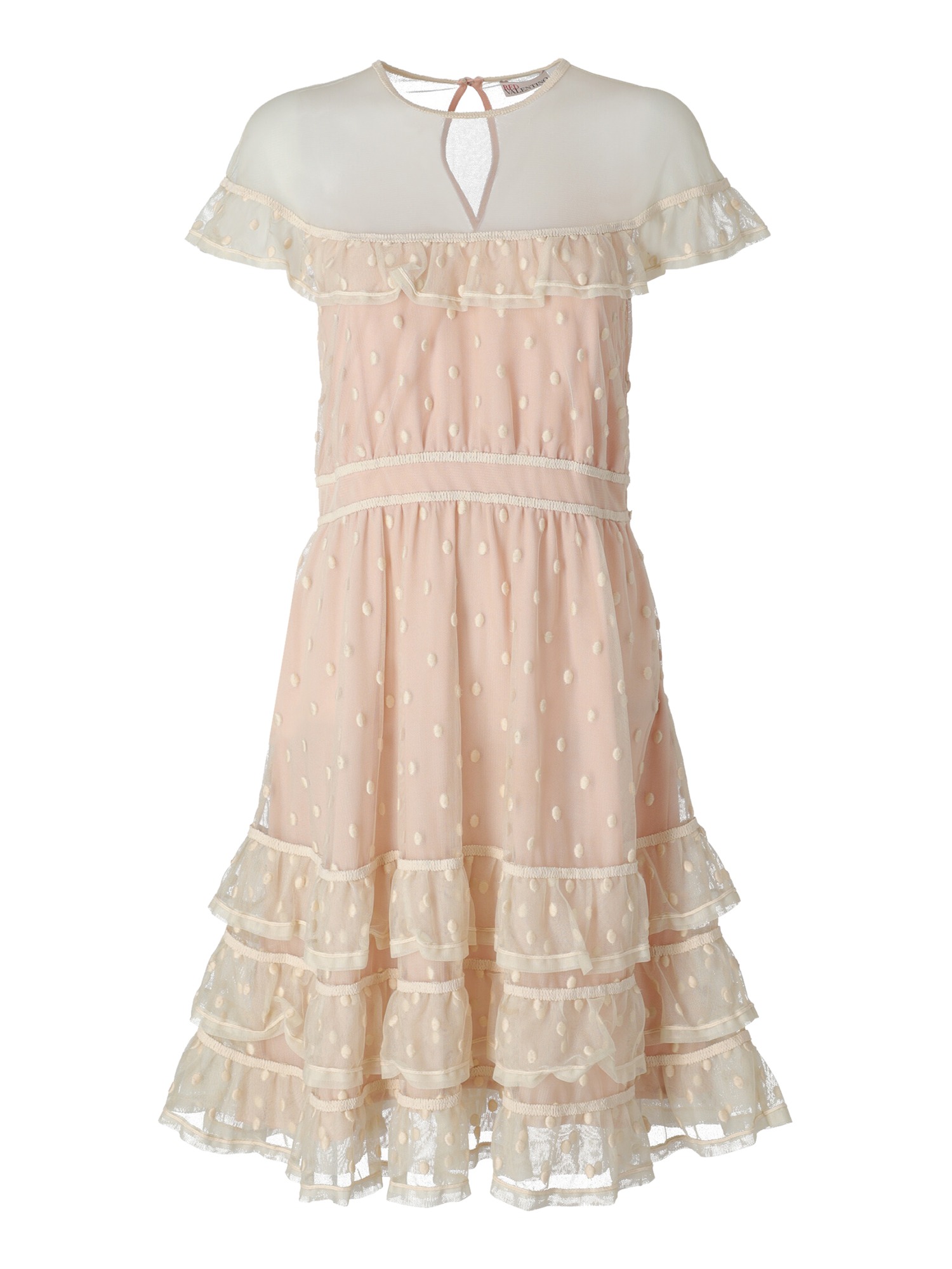 Red Valentino Femme Robes Beige, Pink Synthetic Fibers