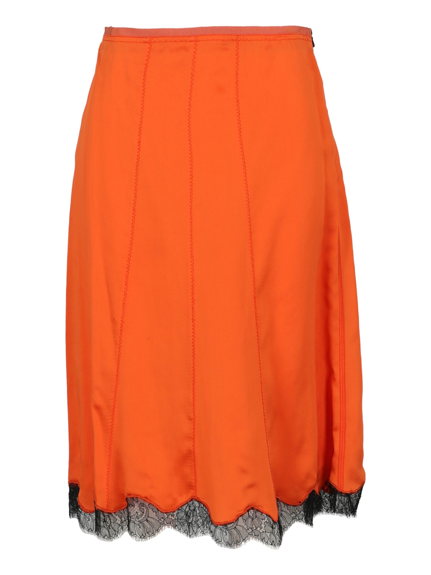Prada Femme Jupes Orange Silk