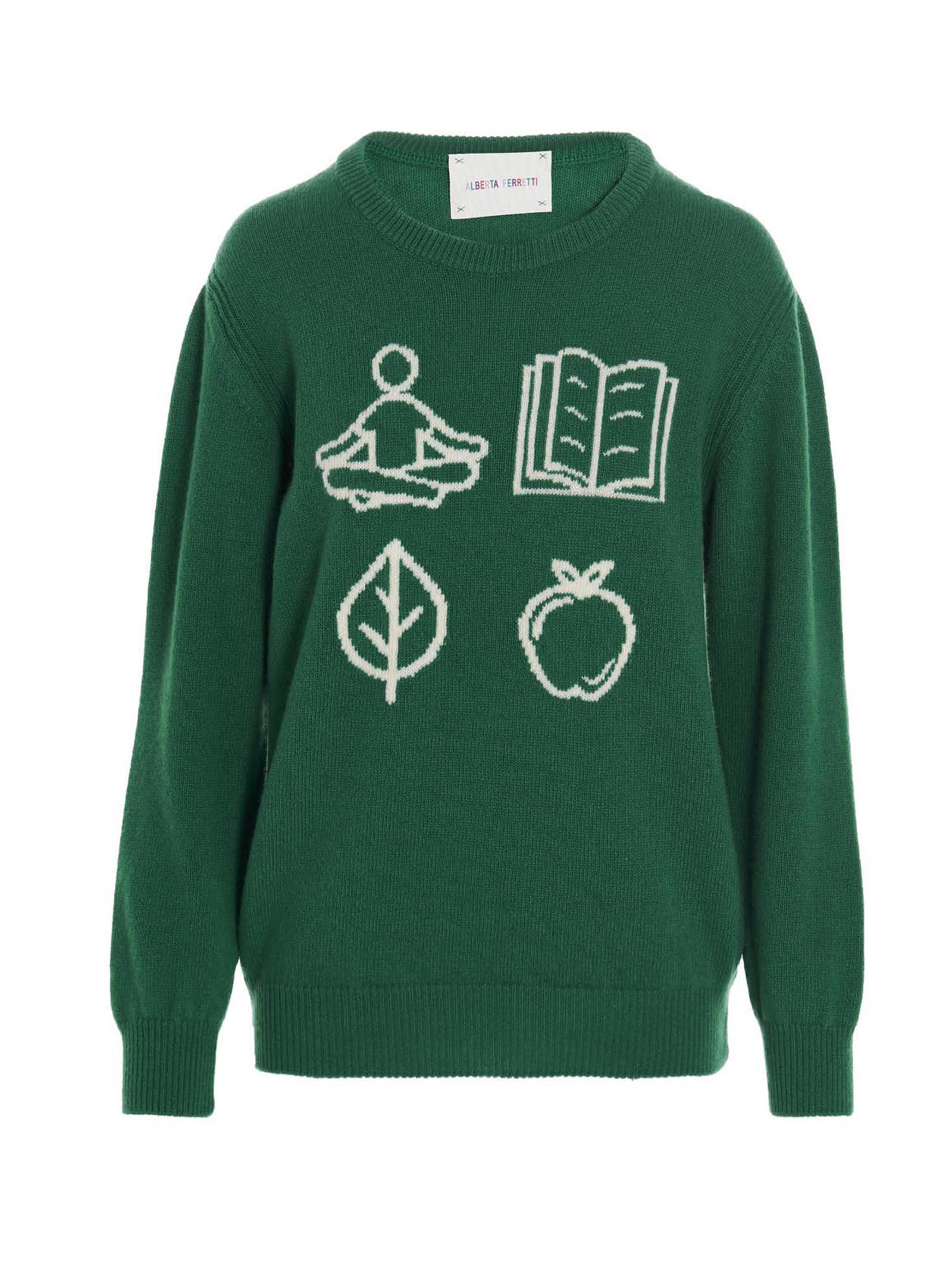 Pulls Et Sweat-shirts Pour Femme - Alberta Ferretti - En Wool Green - Taille:  -