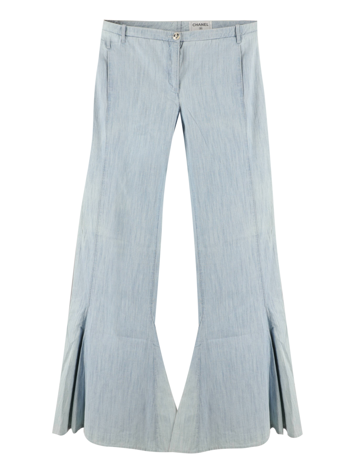 Pantalons Pour Femme - Chanel - En Cotton Blue - Taille:  -