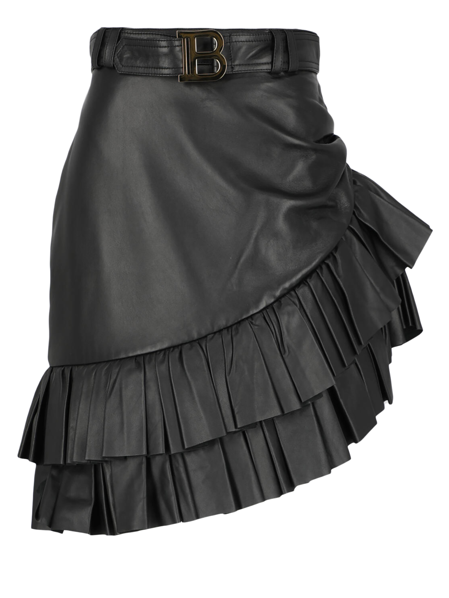 Pre-owned Balmain Women's Skirts -  - In Black Leather