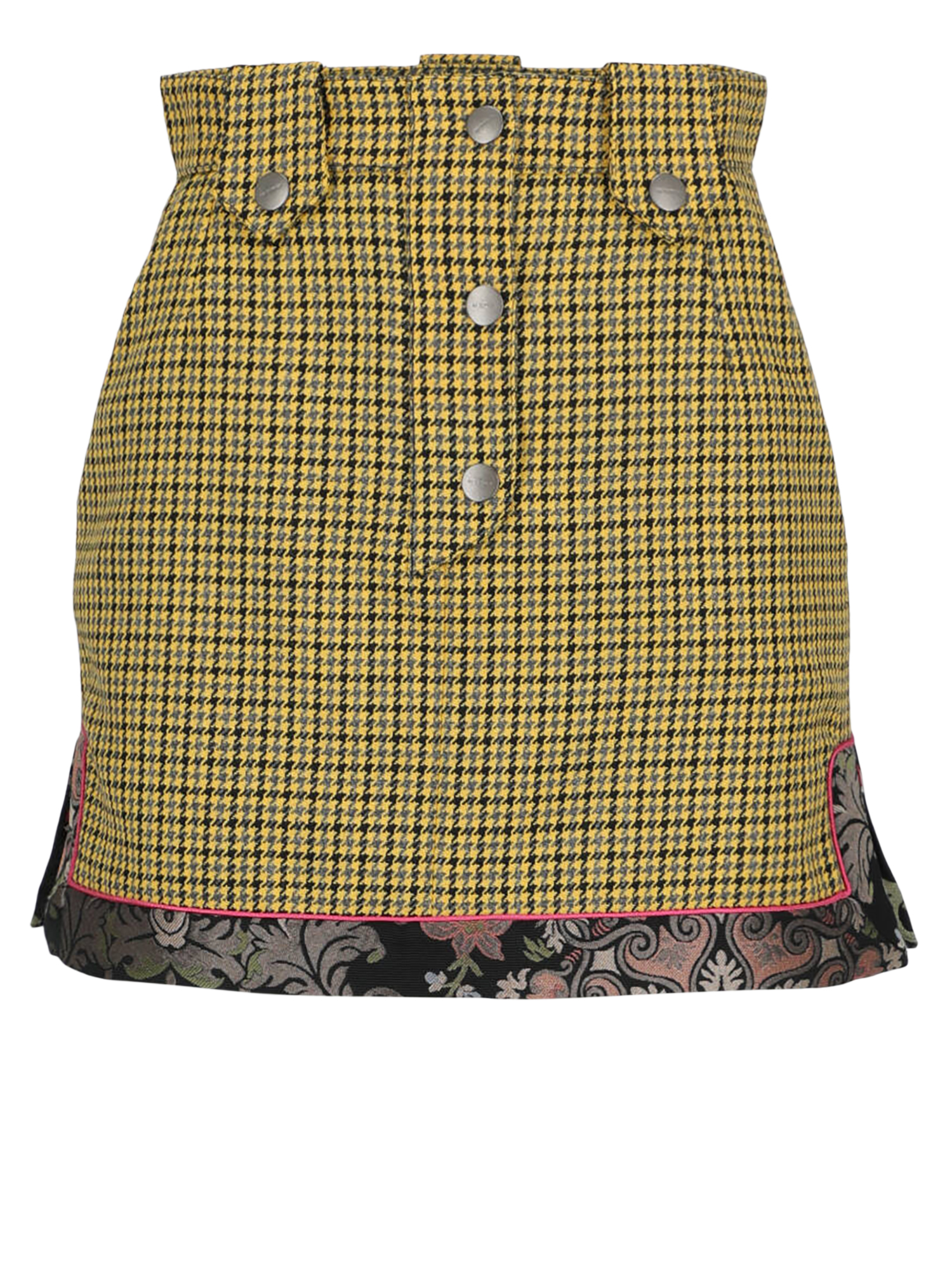 Condition: Excellent, Houndstooth Wool, Color: Yellow - S - IT 40 -