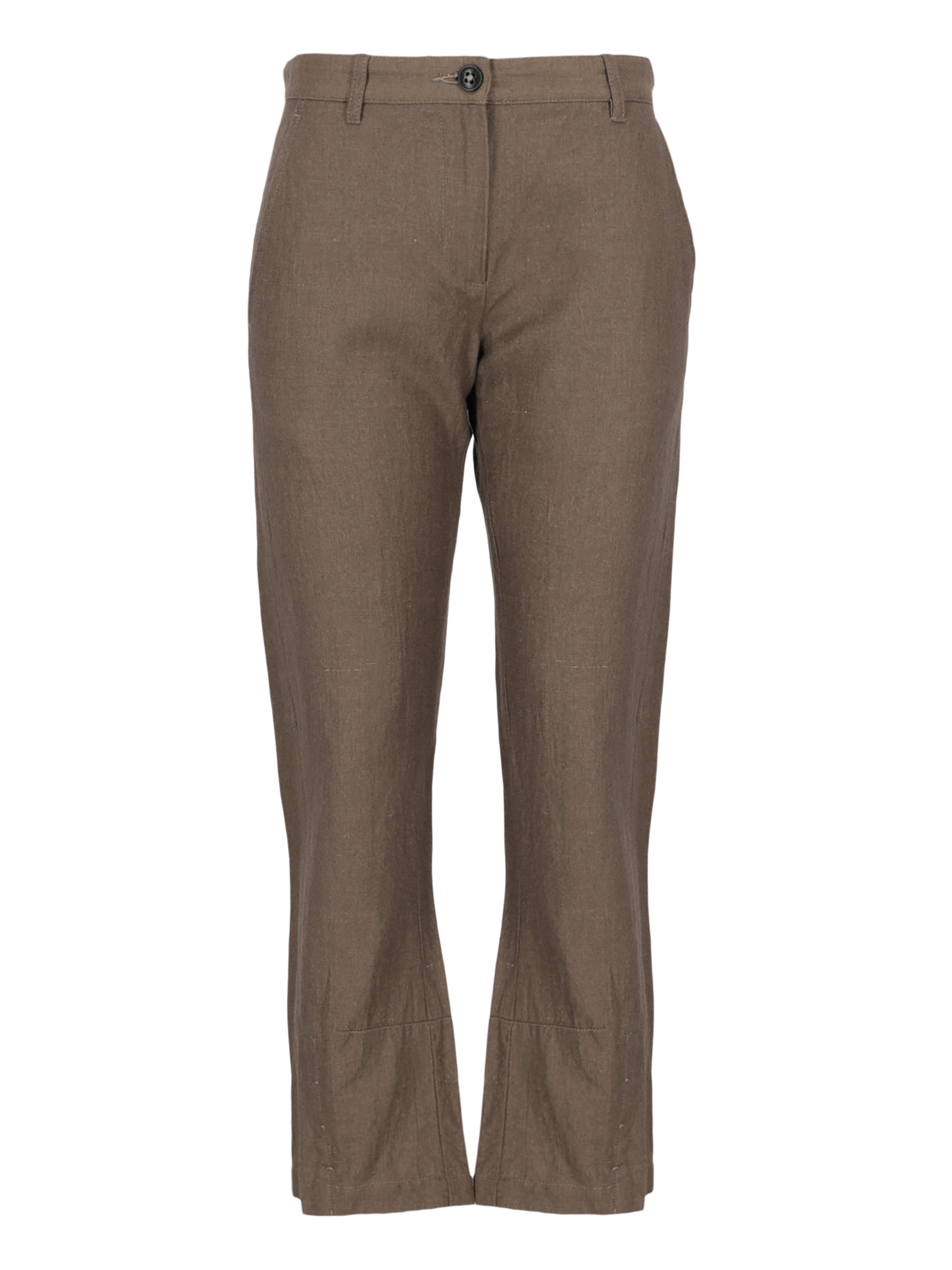 Pre-owned Ann Demeulemesteer Trousers In Brown