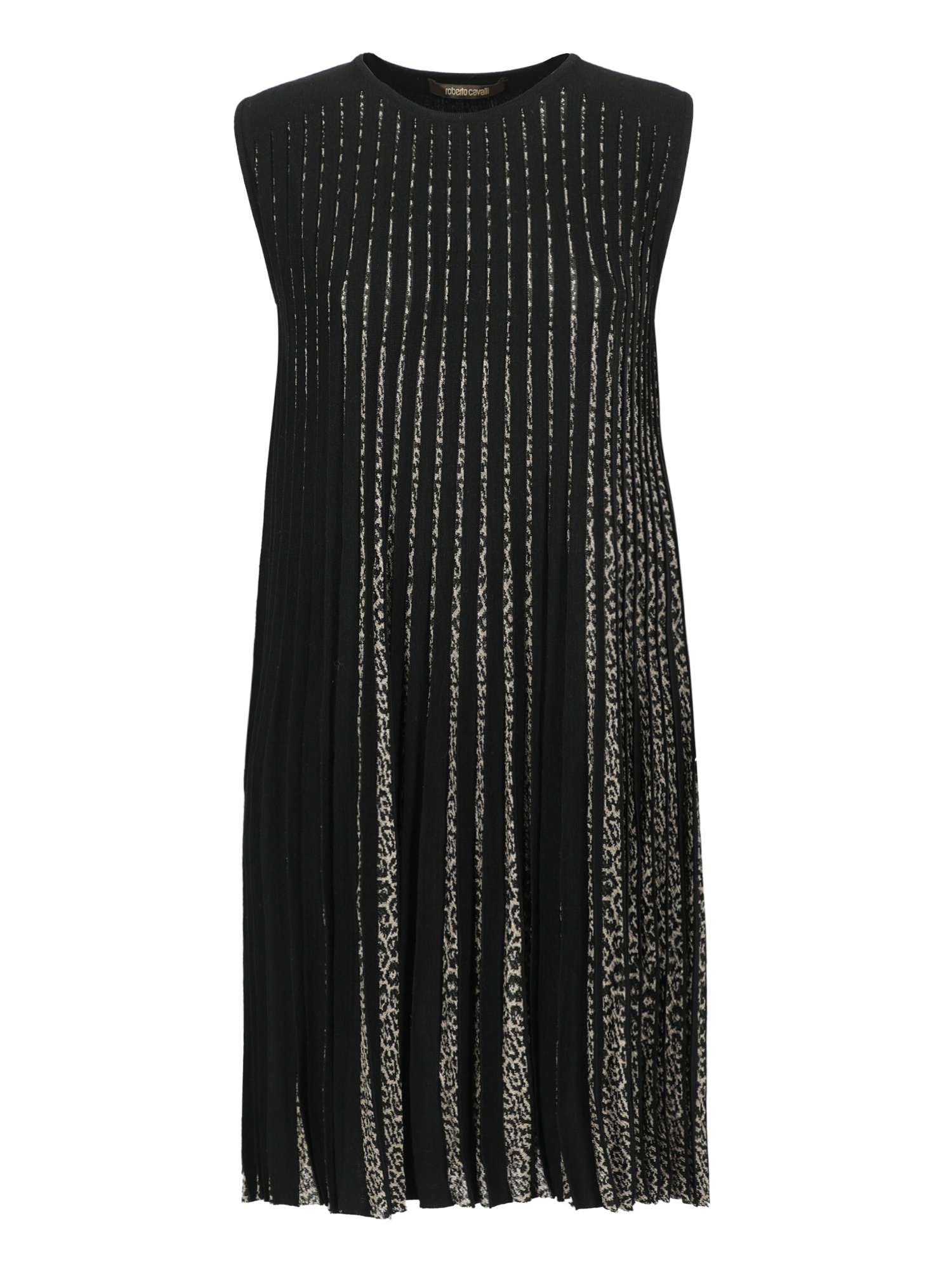 Roberto Cavalli Femme Robes Beige, Black Wool