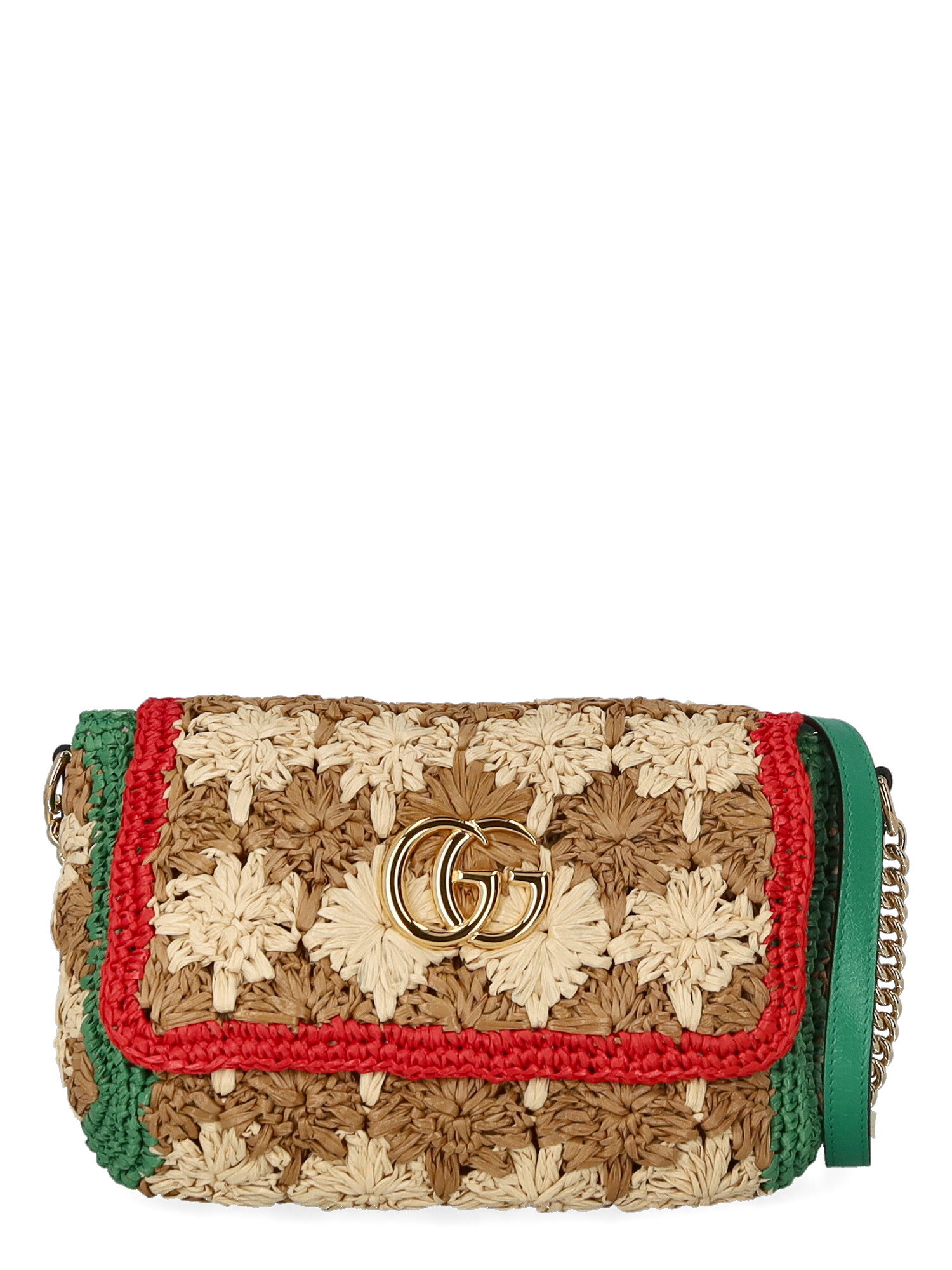 Gucci Femme Sacs porté épaule Beige, Green, Red Eco-Friendly Fabric