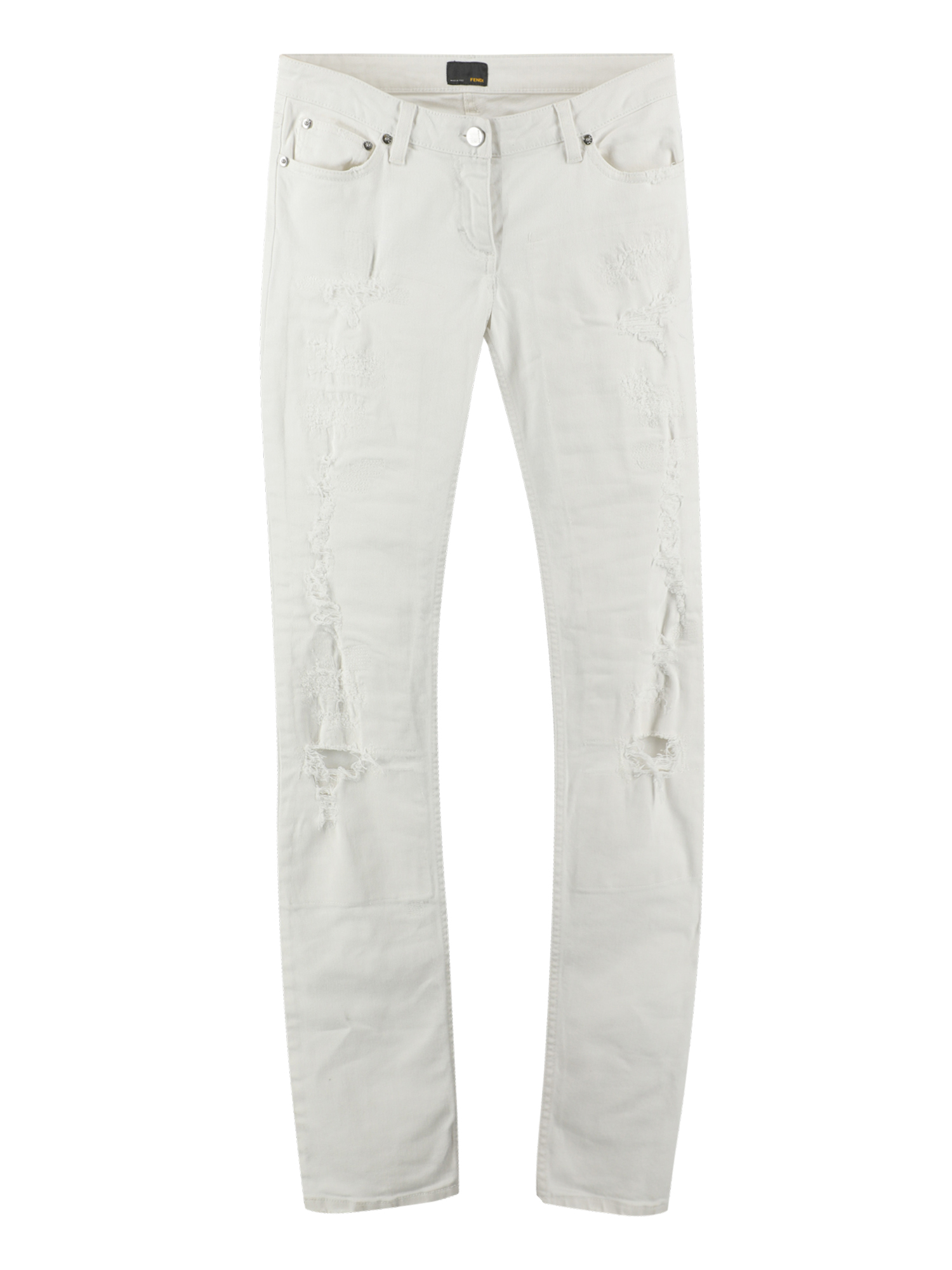 Fendi Femme Pantalons White Cotton