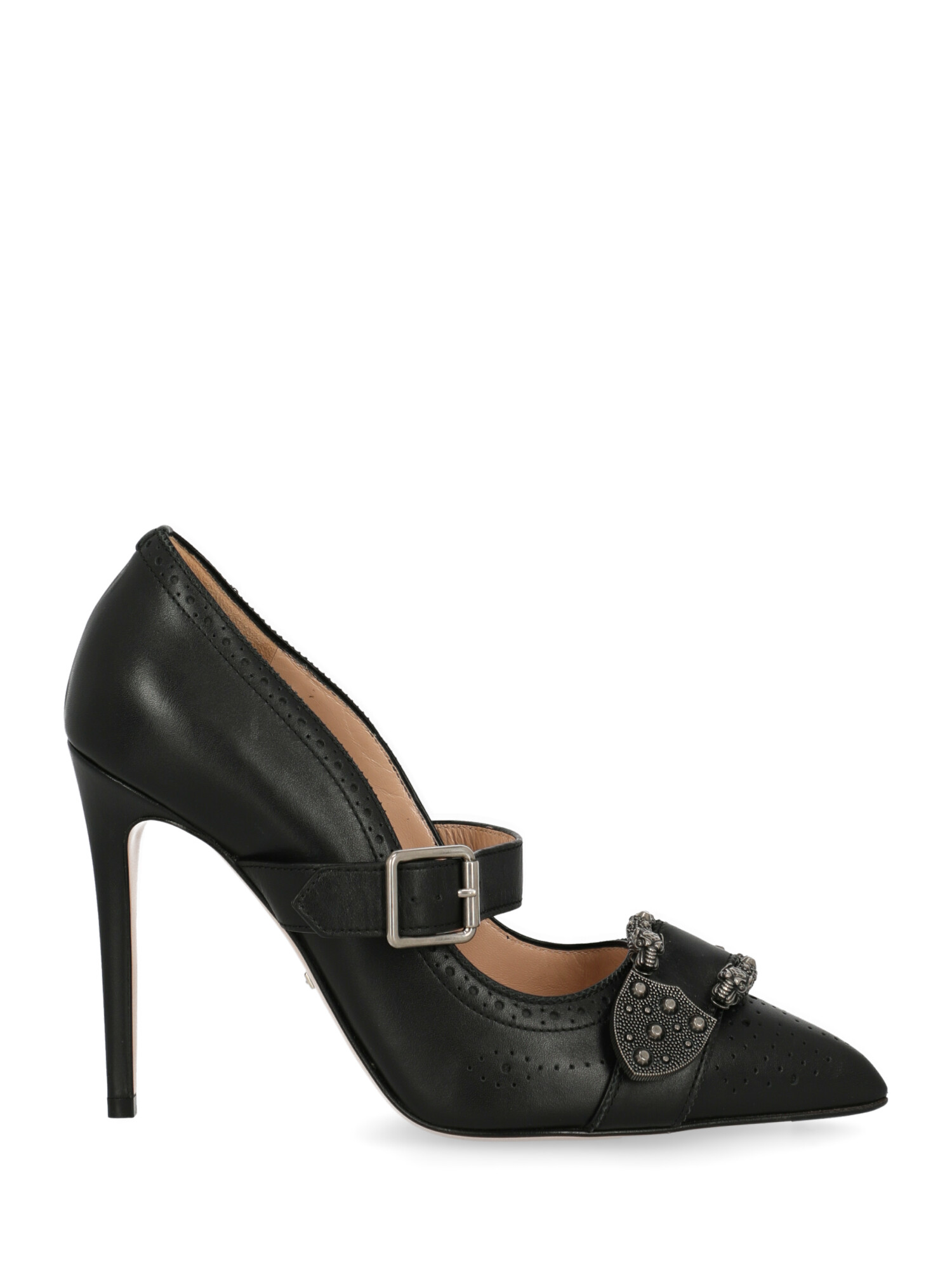 Escarpins Pour Femme - Gucci - En Leather Black - Taille: IT 39.5 - EU 39.5