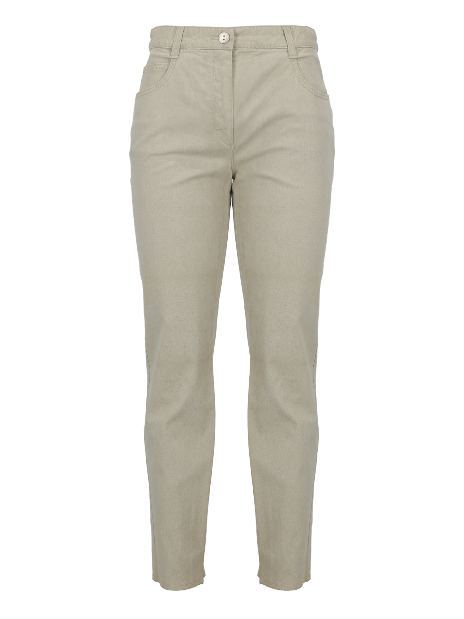 Chanel Femme Pantalons Grey Cotton
