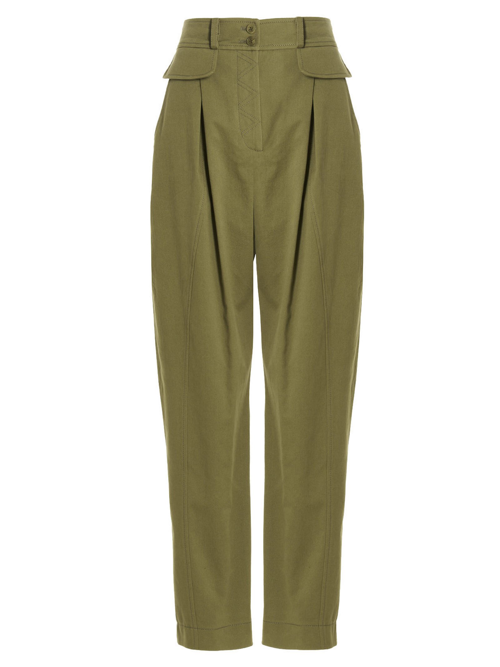 Pantalons Pour Femme - Alberta Ferretti - En Cotton Green - Taille:  -