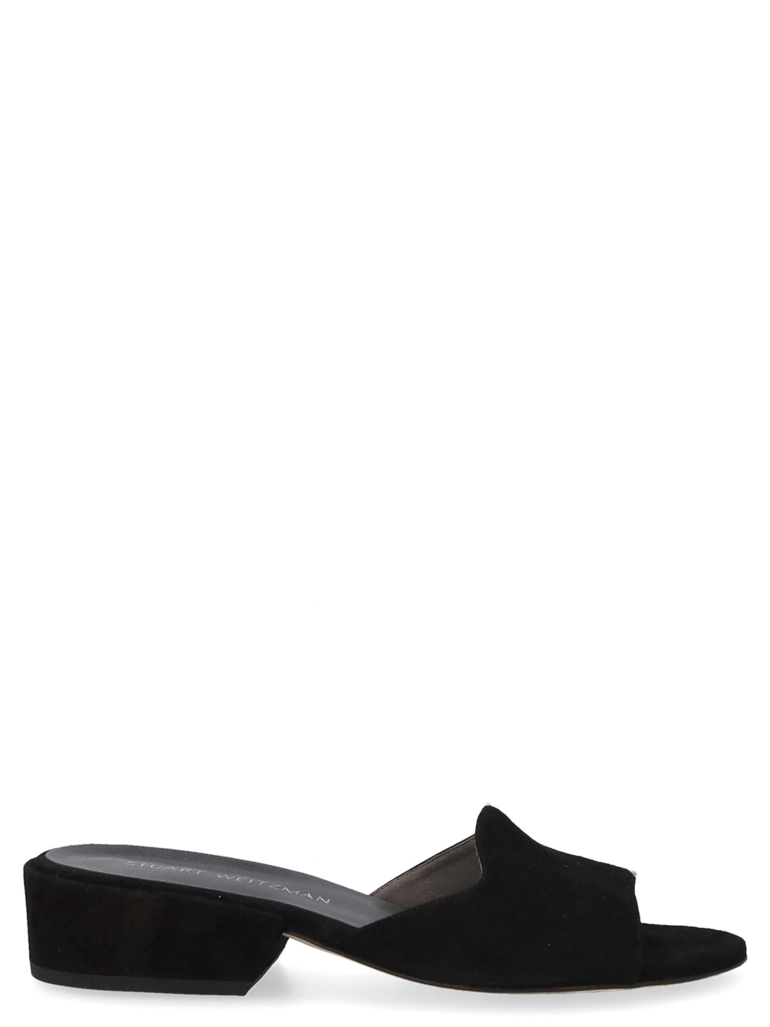 Slippers Pour Femme - Stuart Weitzman - En Leather Black - Taille: US 7.5 - EU 38.5