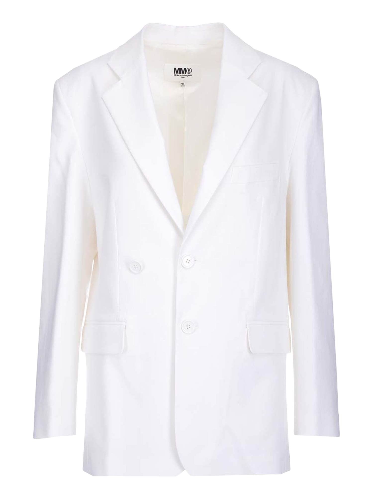 Mm6 Maison Margiela Femme Vestes White Eco-Friendly Fabric