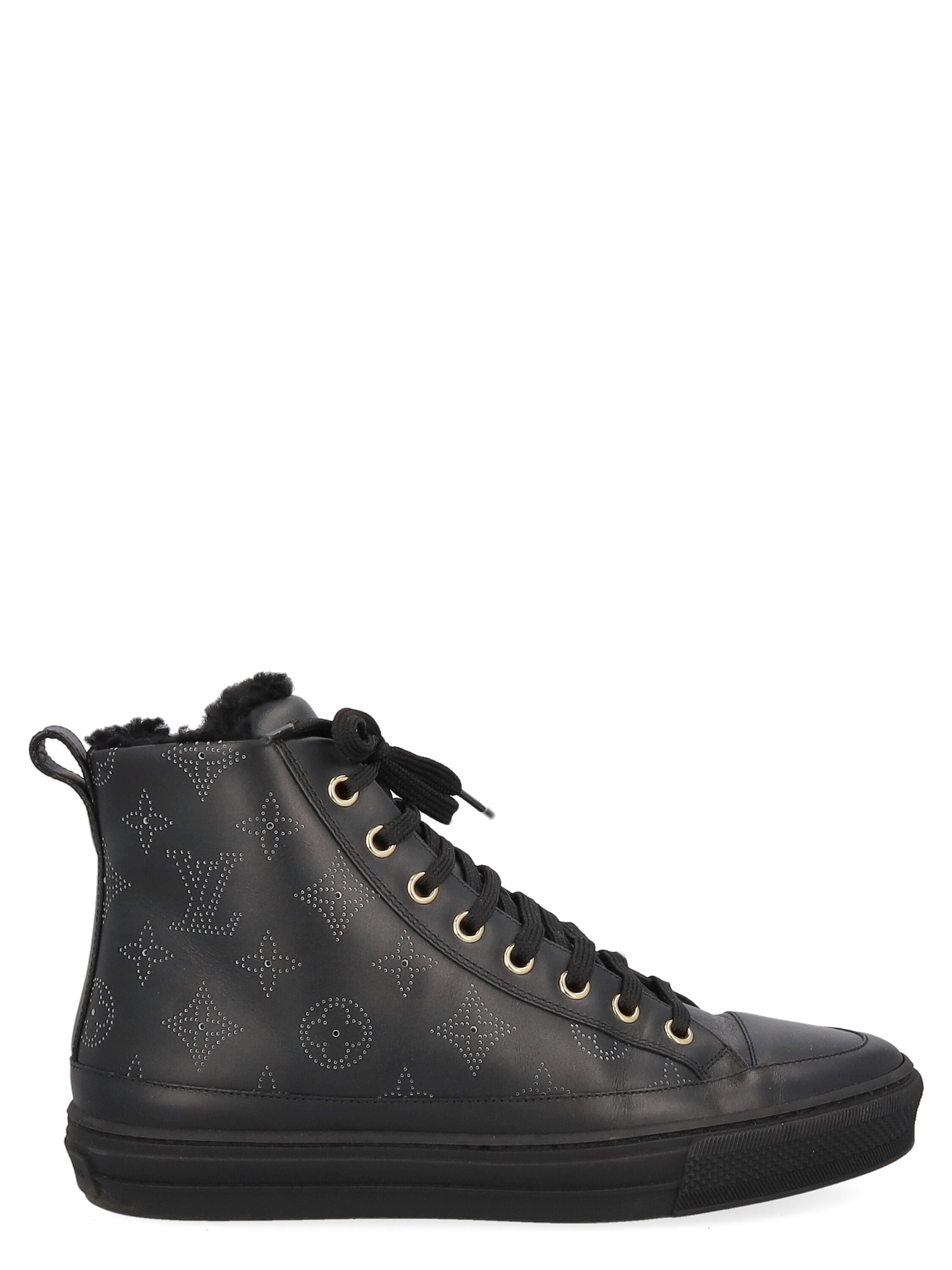 Sneakers Pour Femme - Louis Vuitton - En Leather Black - Taille: IT 37.5 - EU 37.5