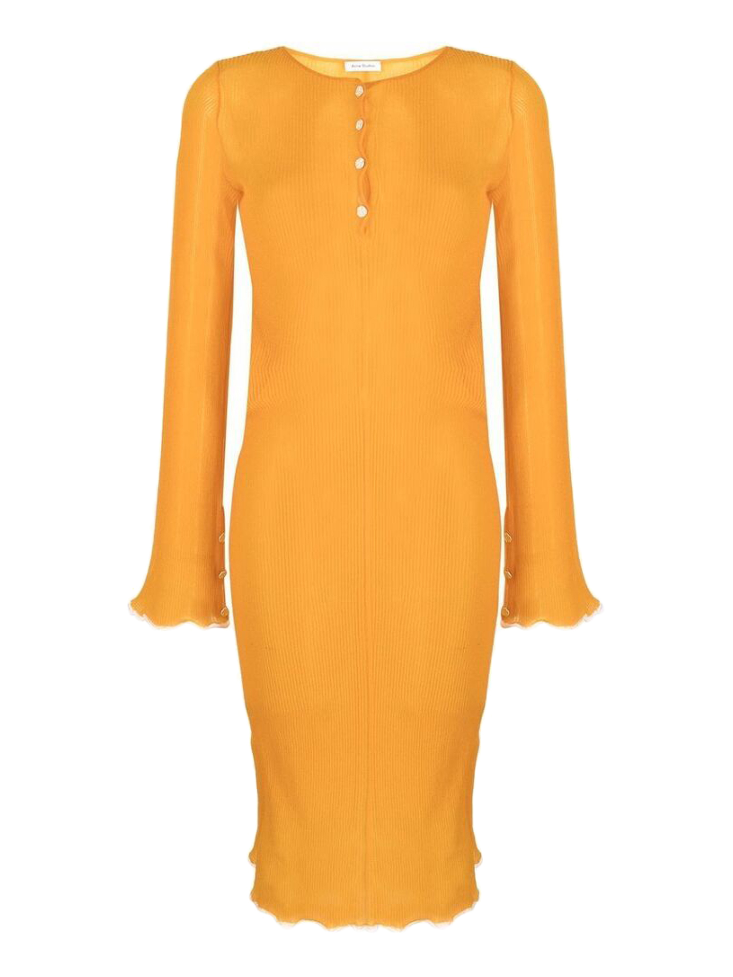 Acne Studios Femme Robes Yellow Synthetic Fibers