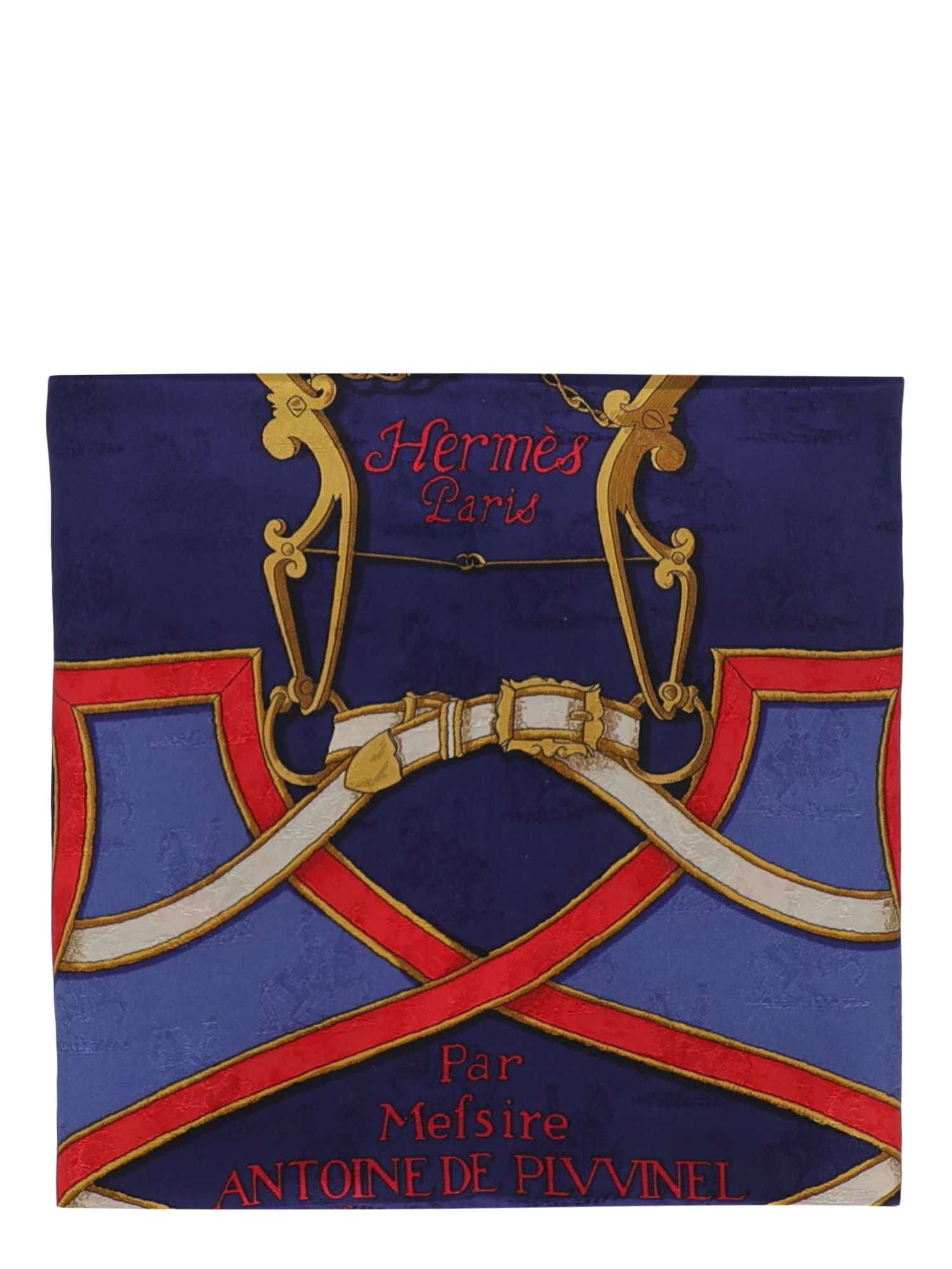 Hermes Femme Étoles et foulards Navy, Red Silk