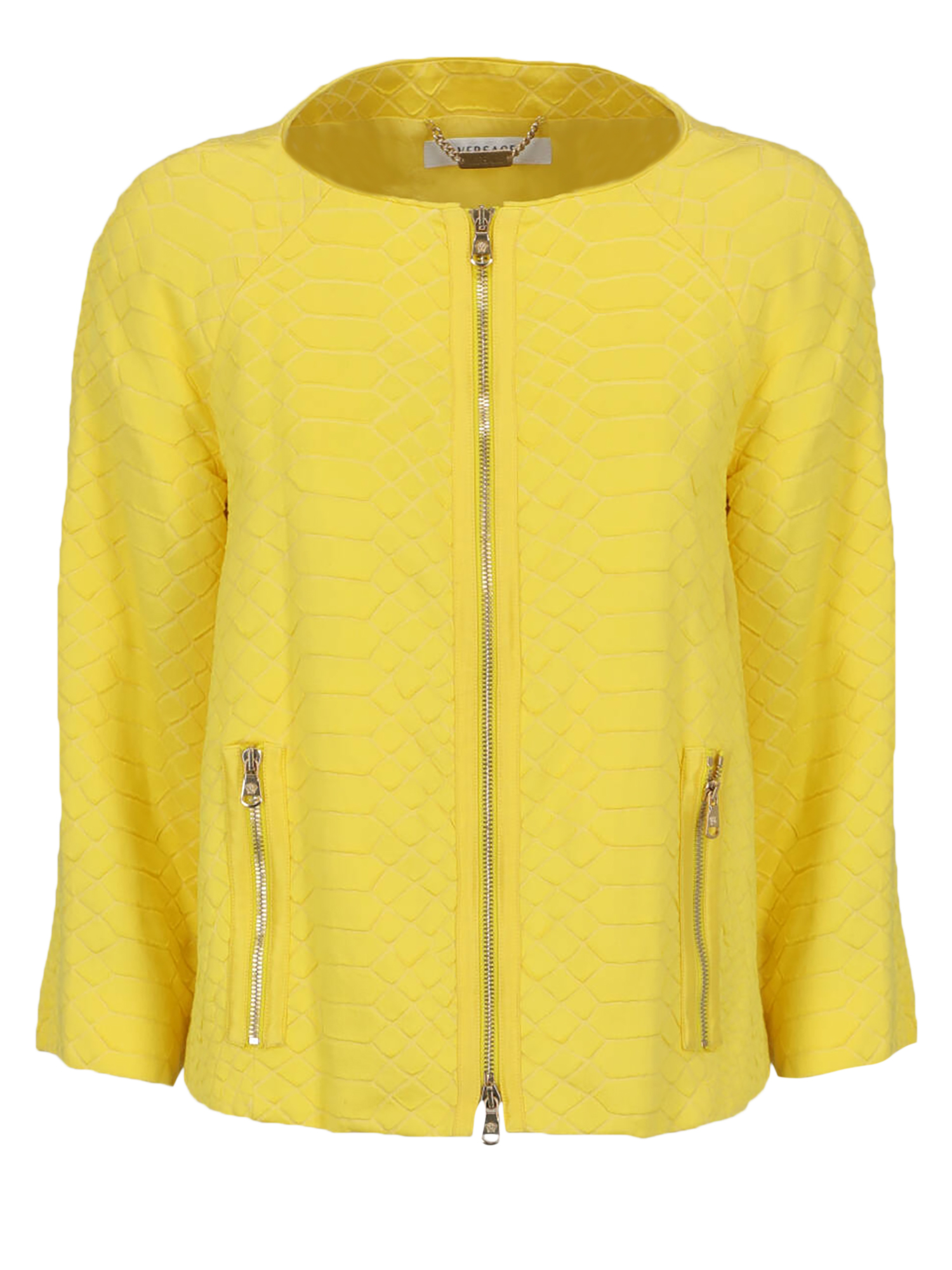 Pre-owned Versace Women's Jackets -  - In Yellow Cotton