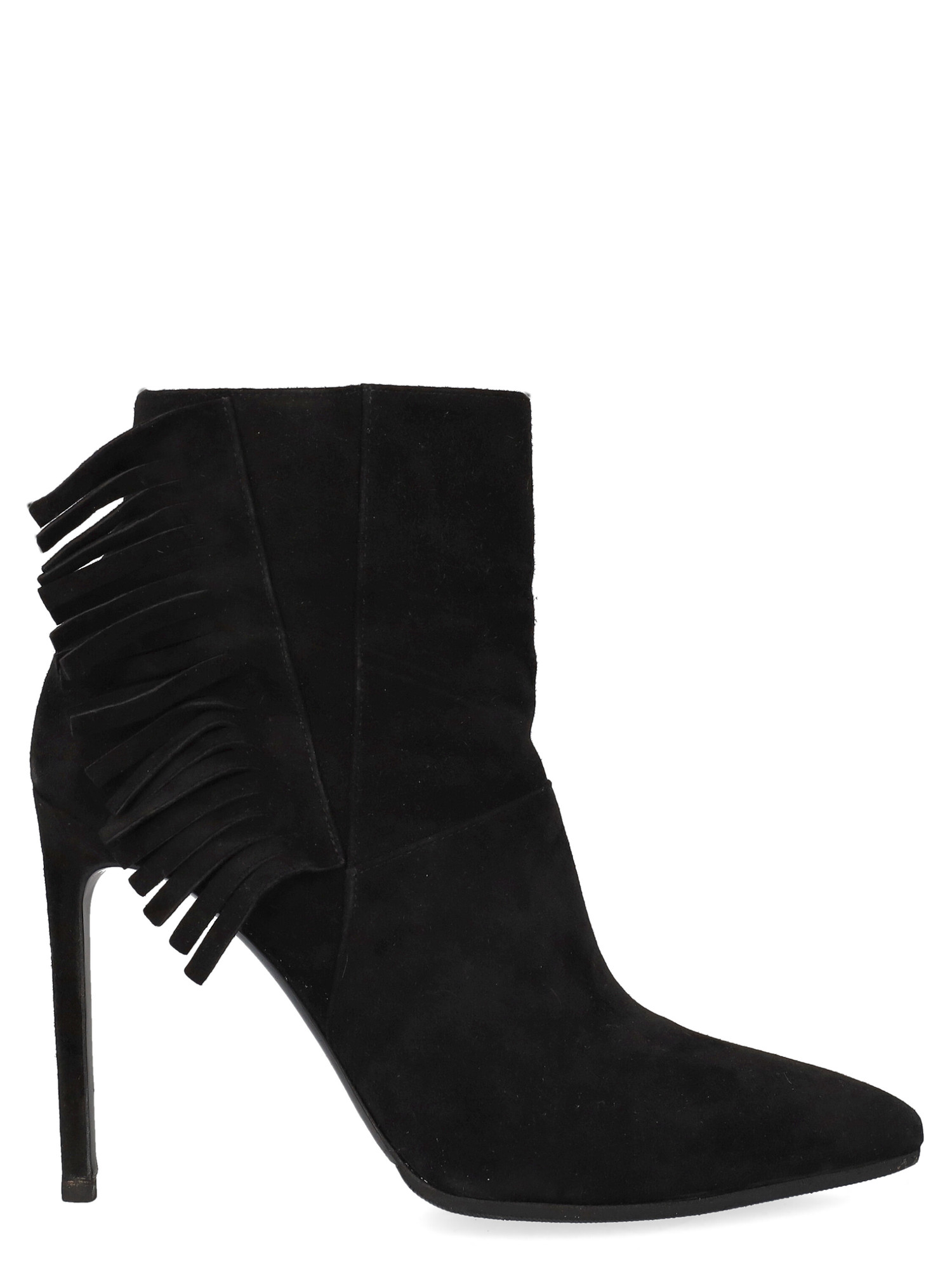Pre-owned Saint Laurent Women's Ankle Boots -  - In Black Leather