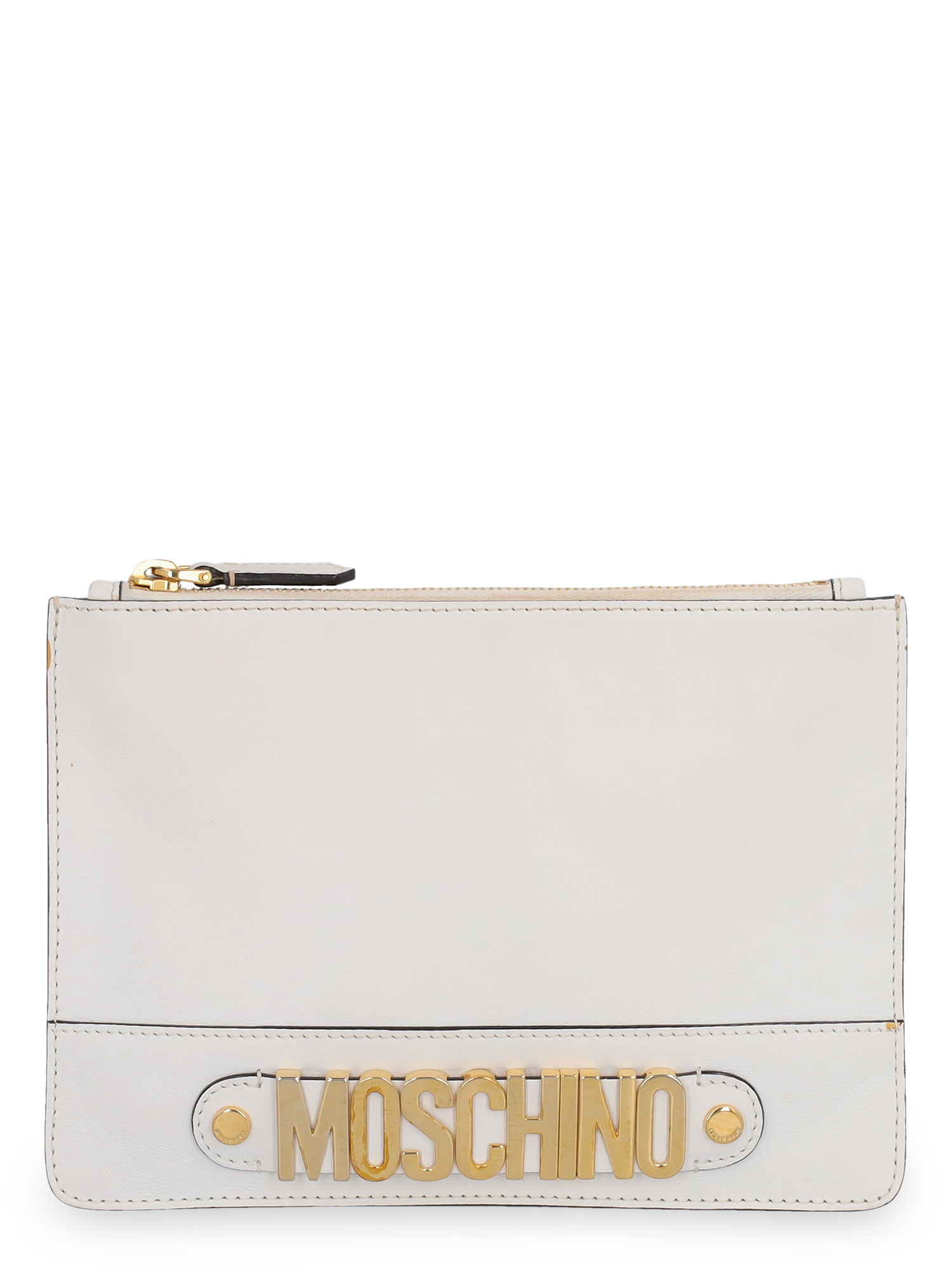 Moschino Femme Portefeuilles White Leather