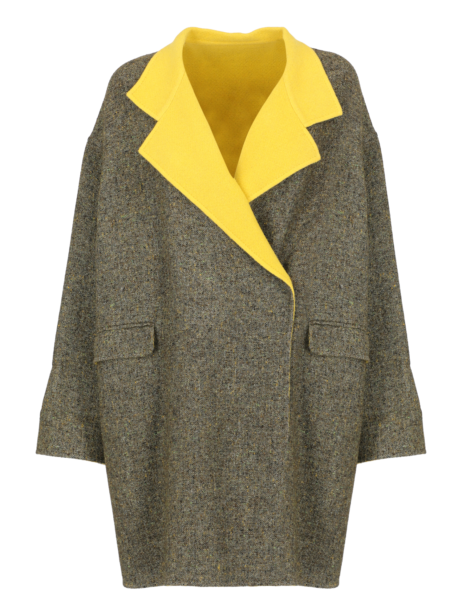 Etro Femme Manteaux et blousons Brown, Yellow Wool