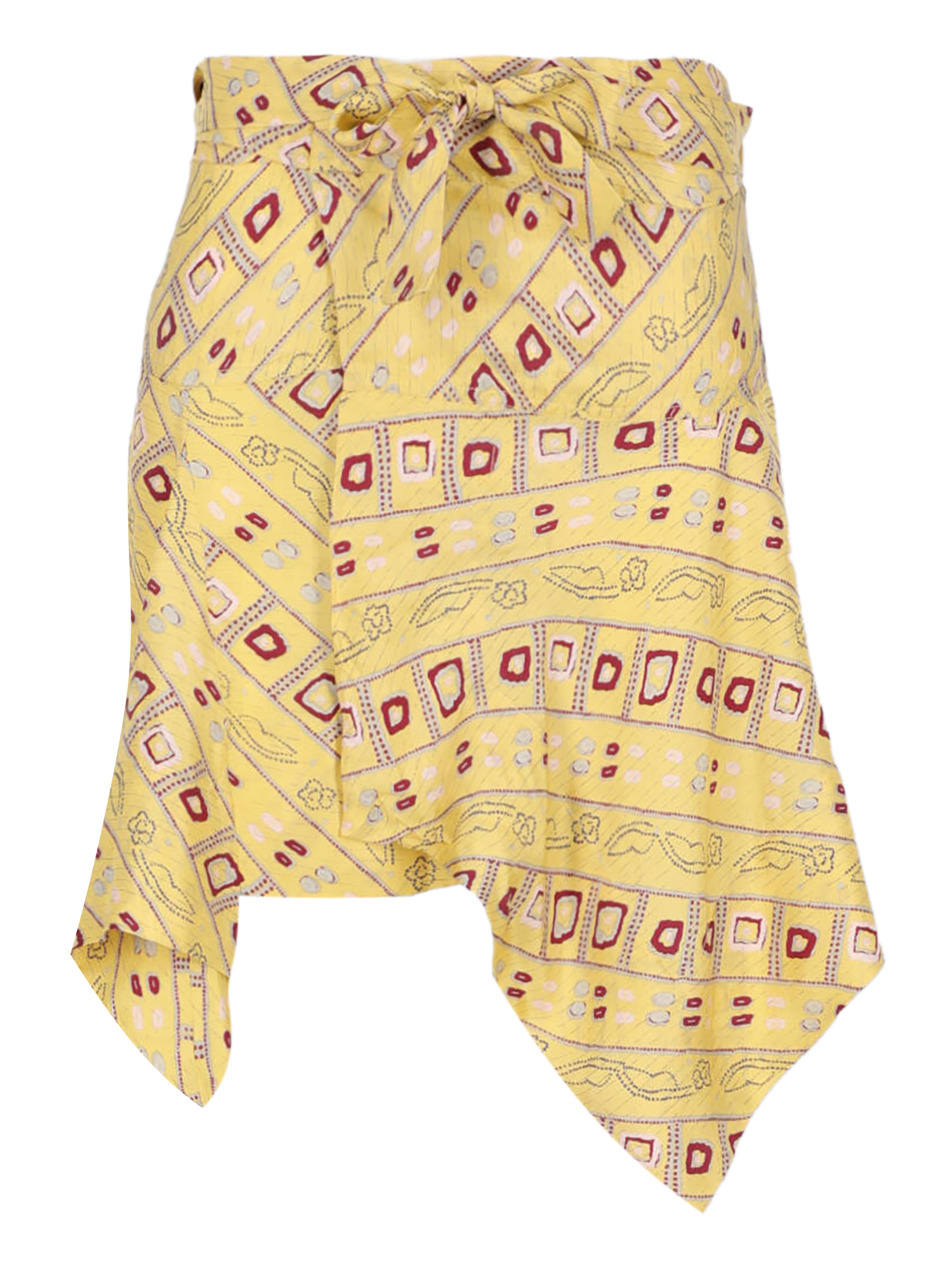 Condition: Excellent, Other Patterns Silk, Color: Burgundy, Yellow - M - FR 38 -