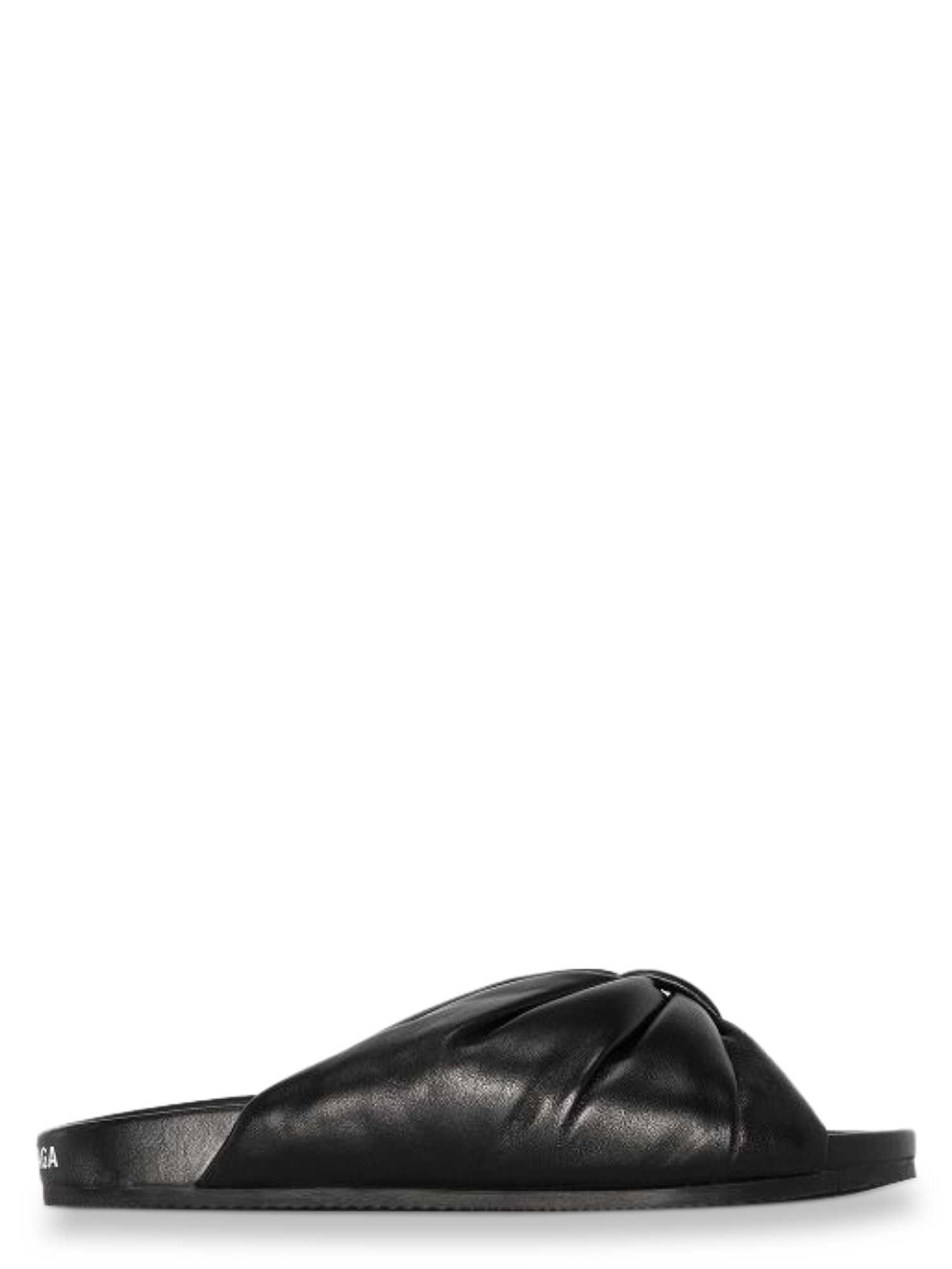 Tongs Pour Femme - Balenciaga - En Leather Black - Taille: IT 38 - EU 38