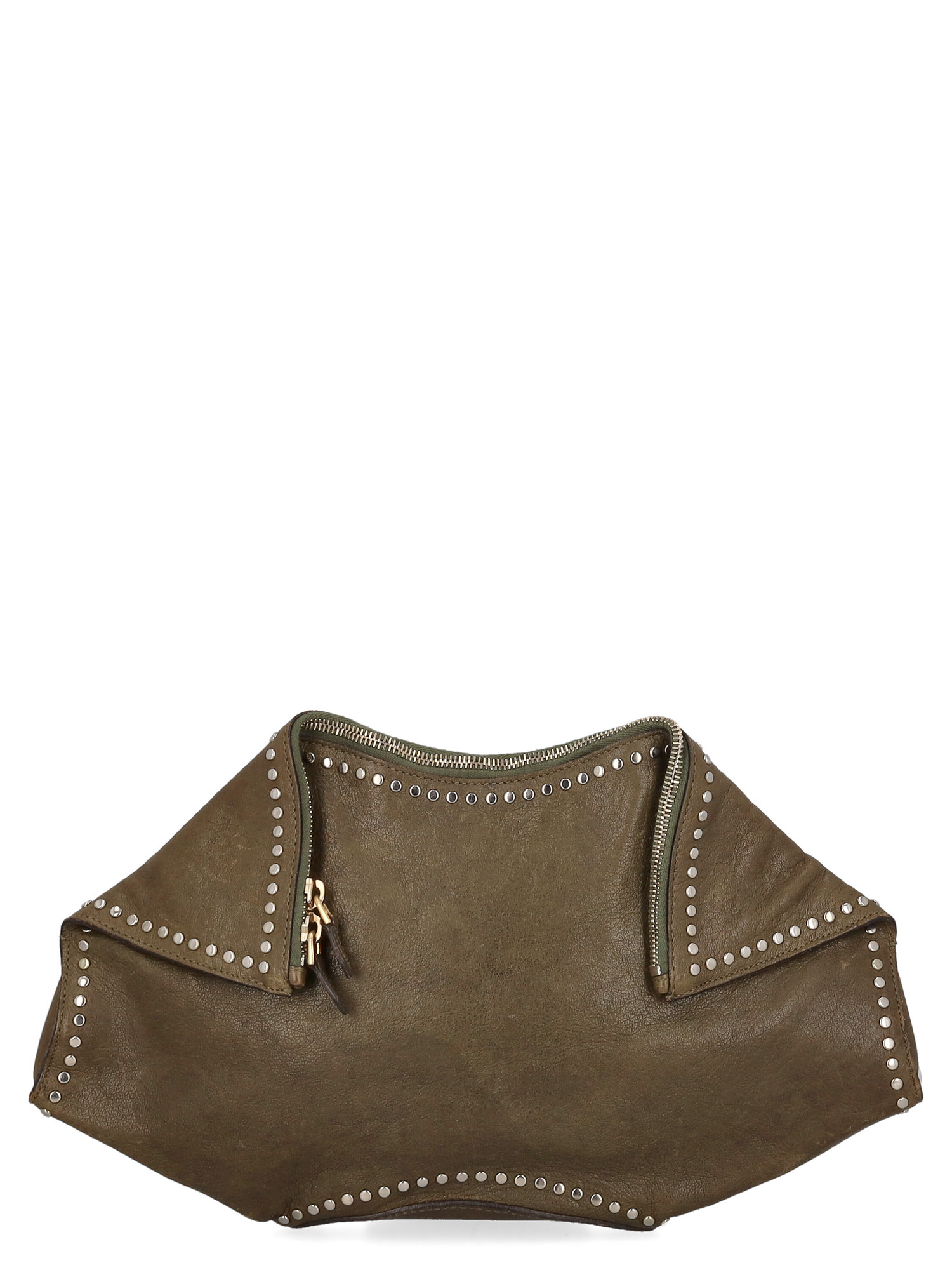 Condition: Good, Solid Color Leather, Color: Khaki -  -  -