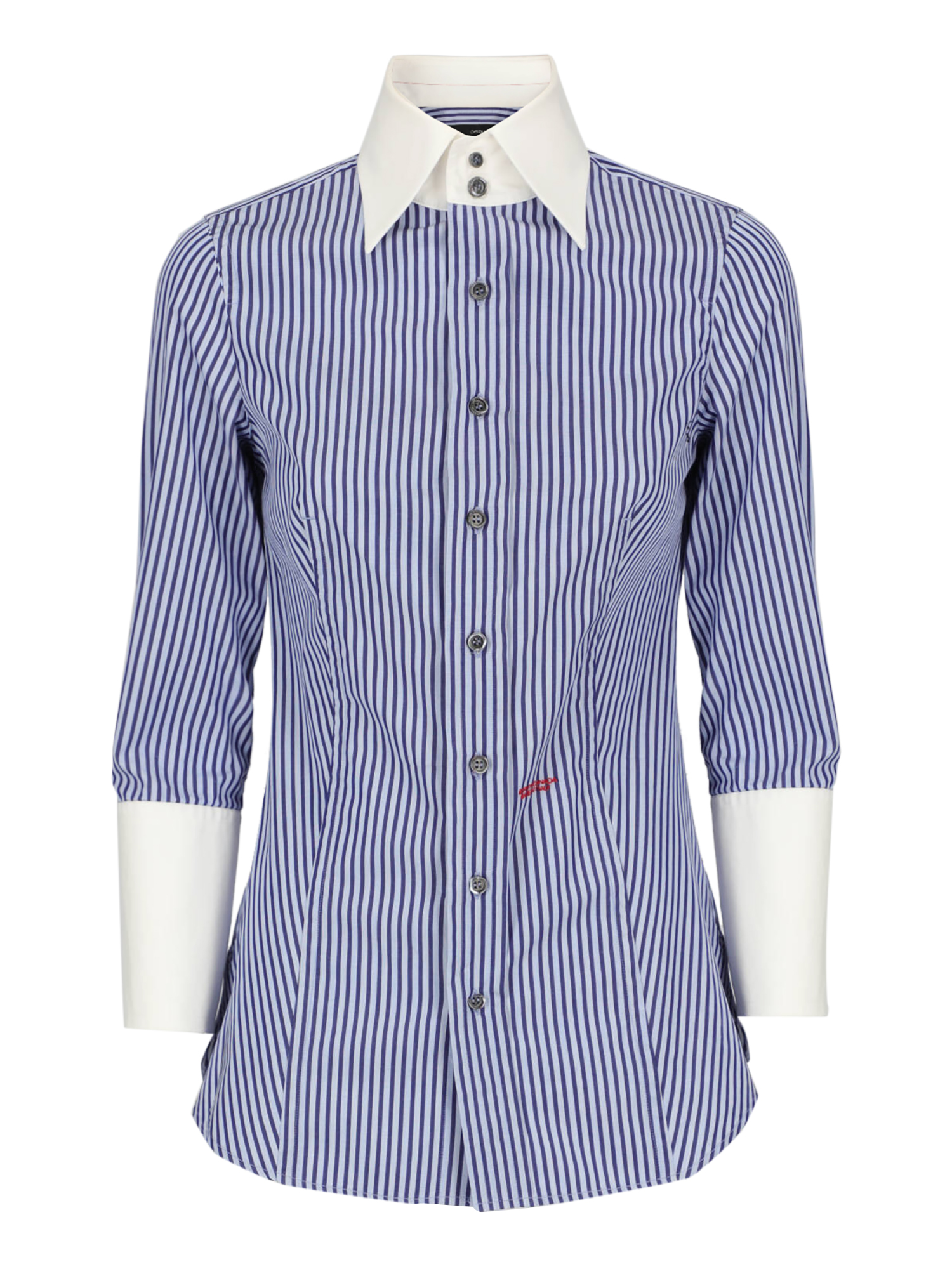 Condition: Good, Striped Cotton, Color: Blue, Navy, White - S - IT 40 -
