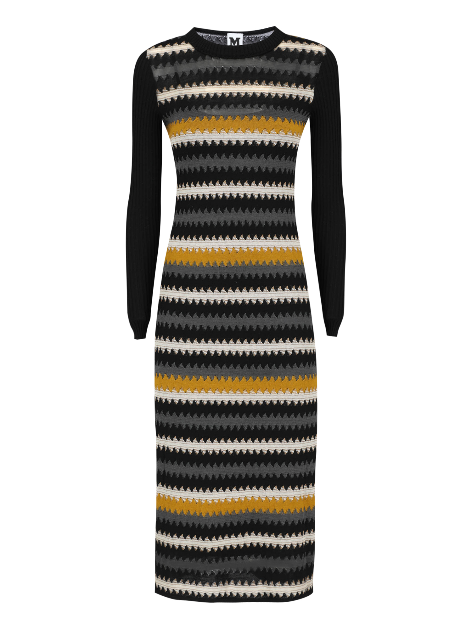 Condition: Very Good, Other Patterns Wool, Color: Black, Grey, Yellow - XS - IT 38 -