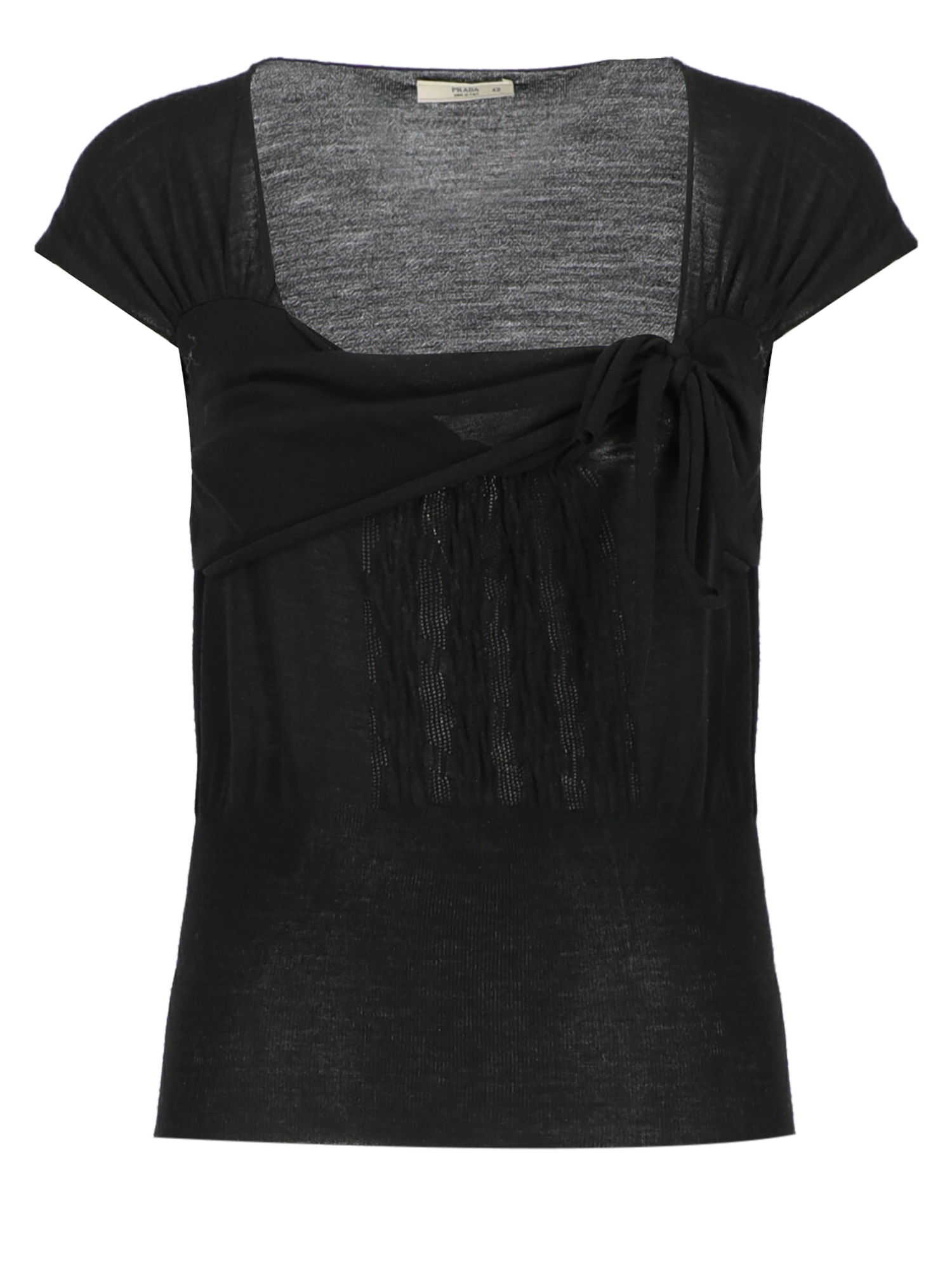 Prada Femme T-shirts et tops Black Wool