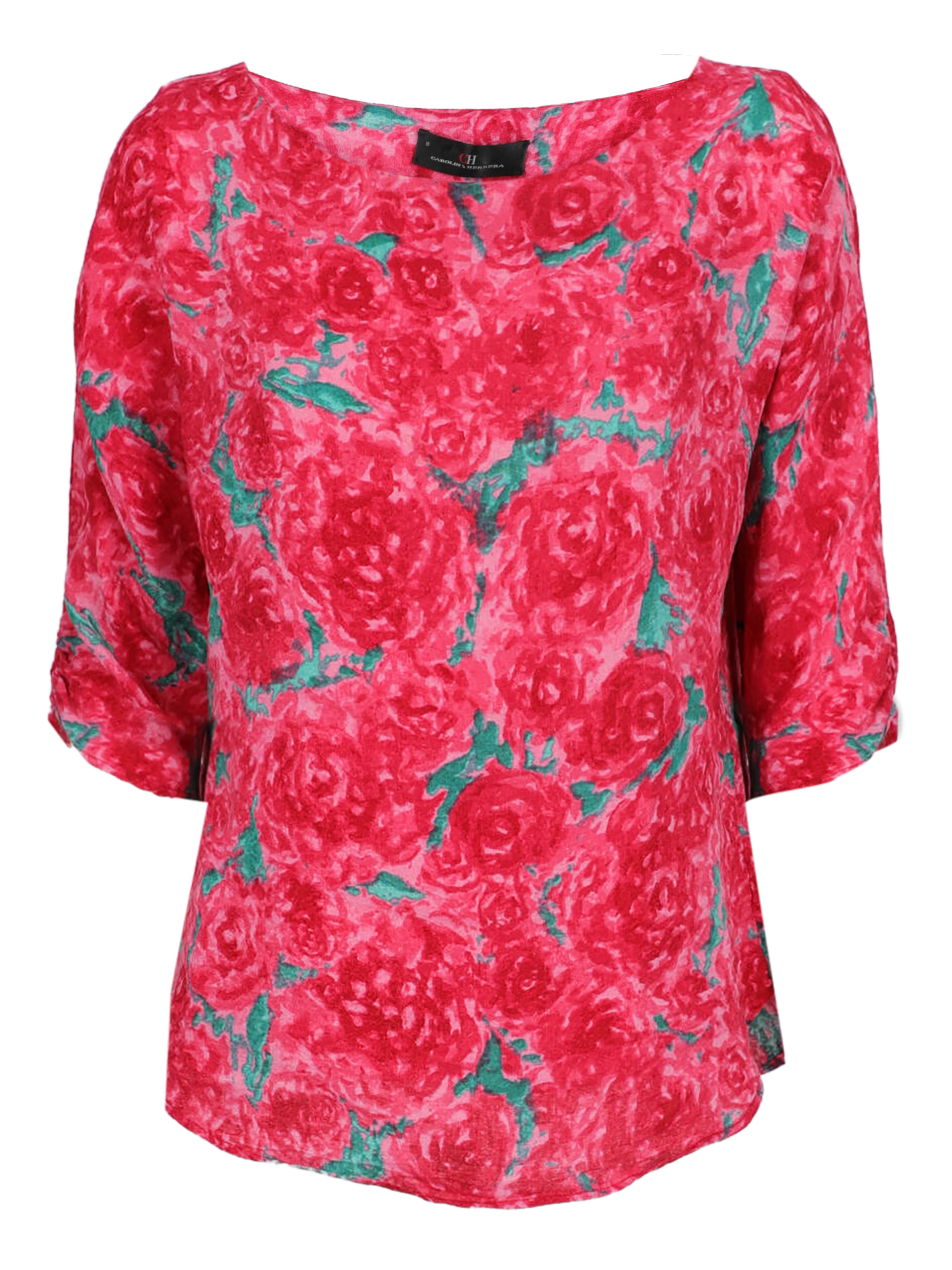 Condition: Good, Floral Print Silk, Color: Pink, Red - M - US 8 -