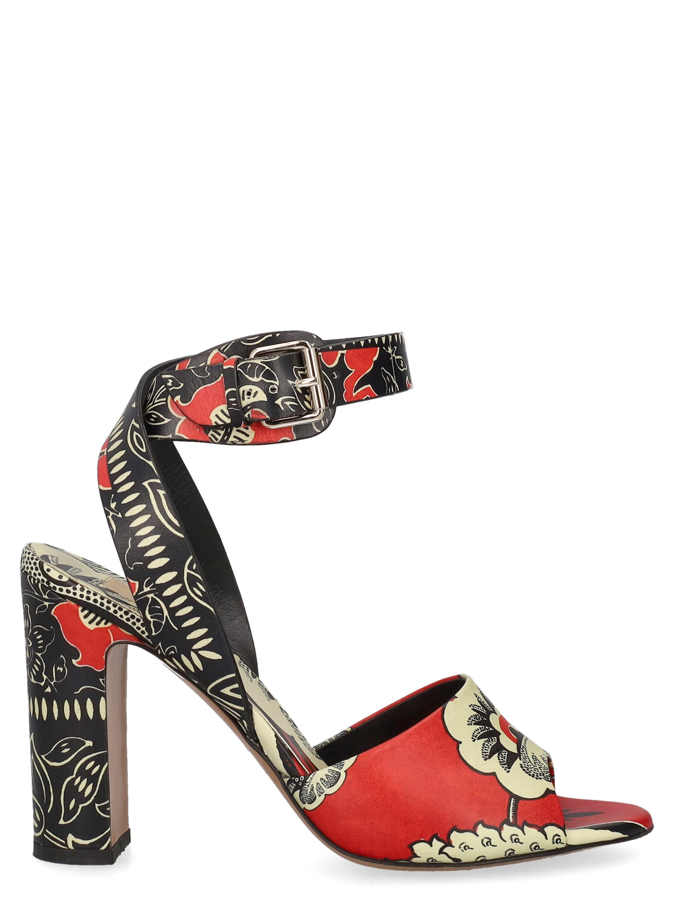 Pre-owned Valentino Garavani Women's Sandals -  - In Black, Red It 37.5