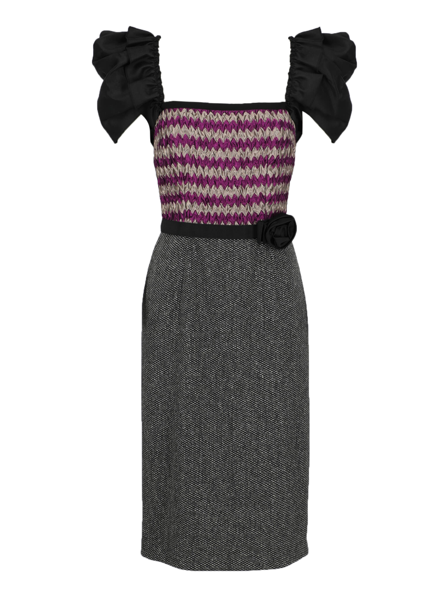 Condition: Excellent, Other Patterns Silk, Color: Black, Grey, Purple - S - IT 40 -