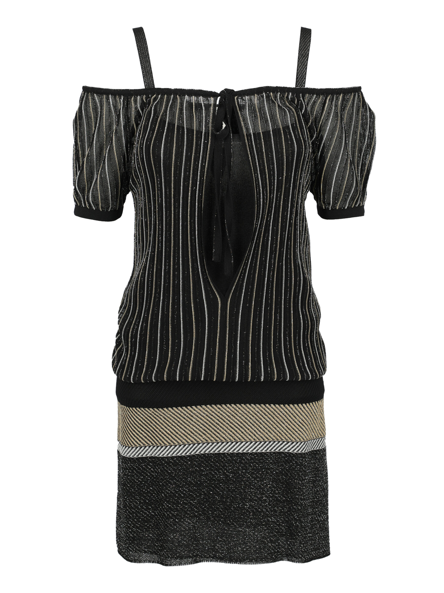 M Missoni Femme Robes Black, Gold, Silver Synthetic Fibers