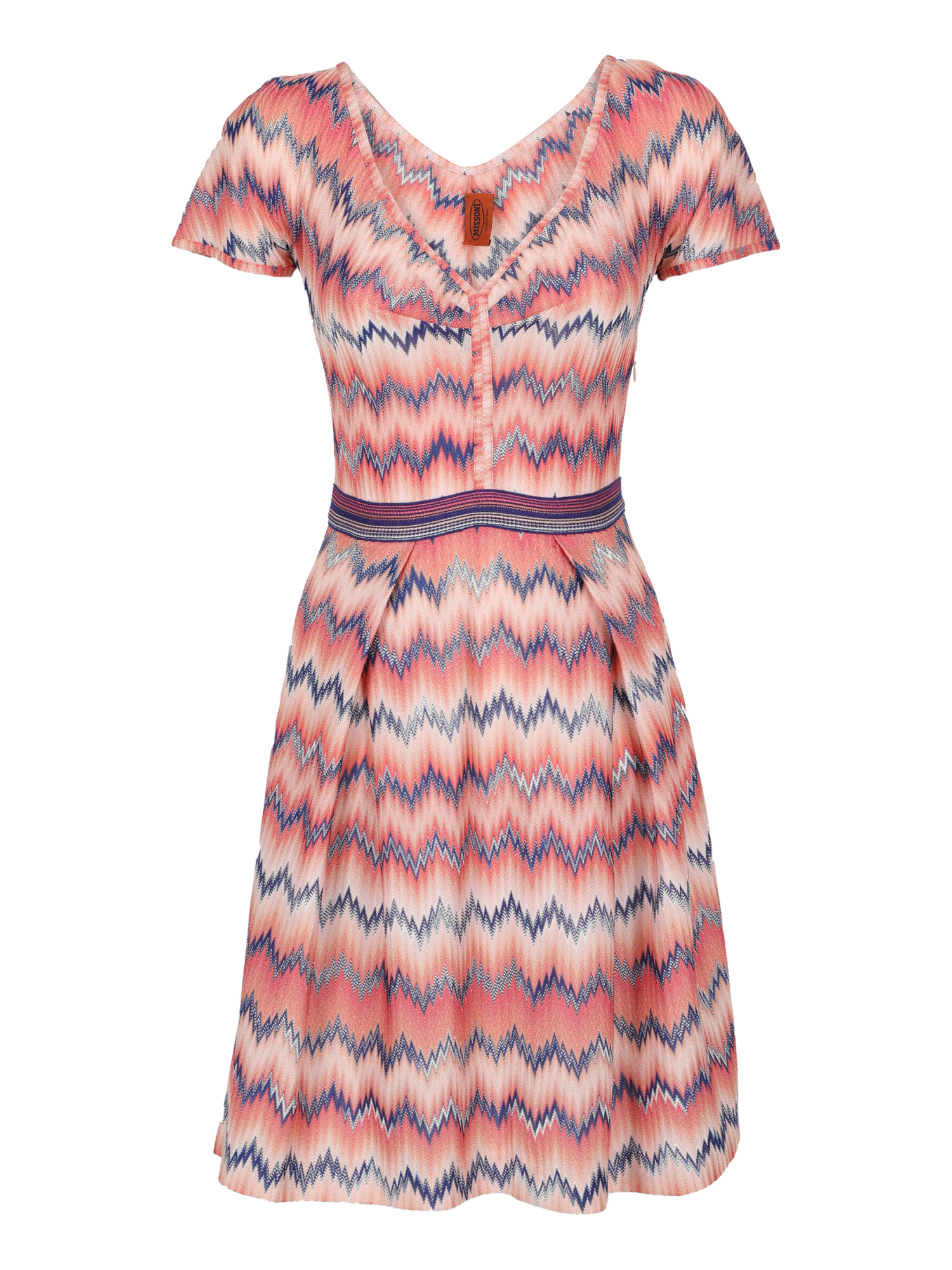 Missoni Femme Robes Navy, Pink Synthetic Fibers