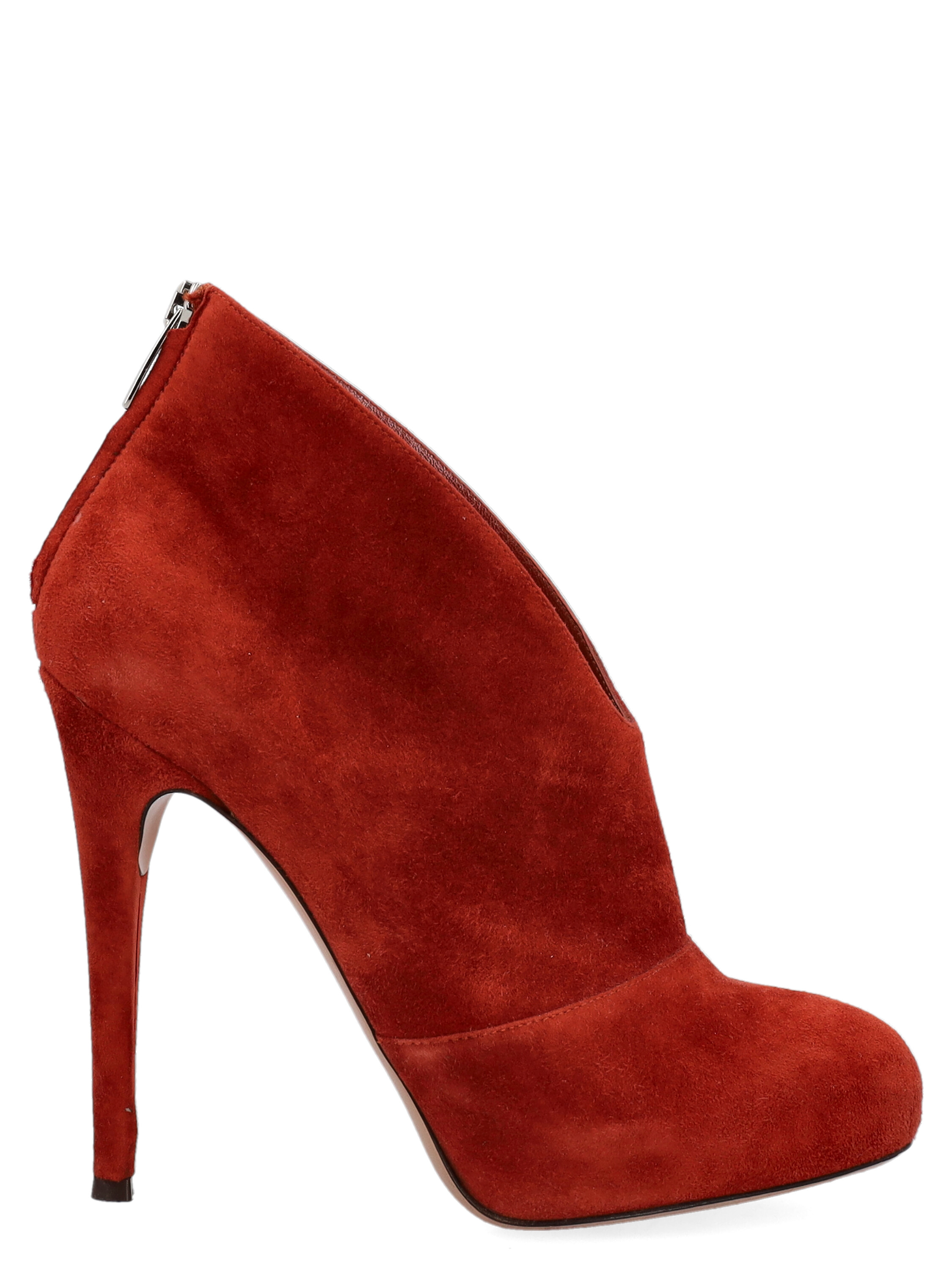 Pre-owned Gianvito Rossi Ankle Boots In Red