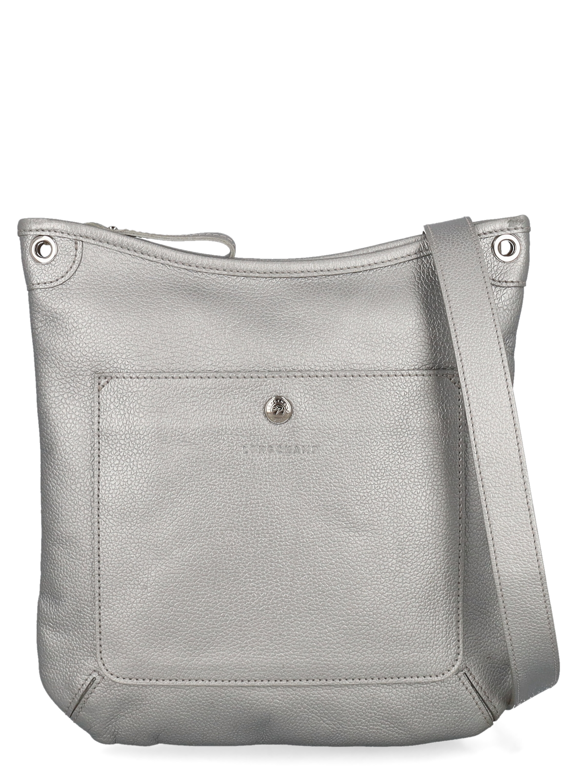 Pre-owned Longchamp Shoulder Bags In Silver