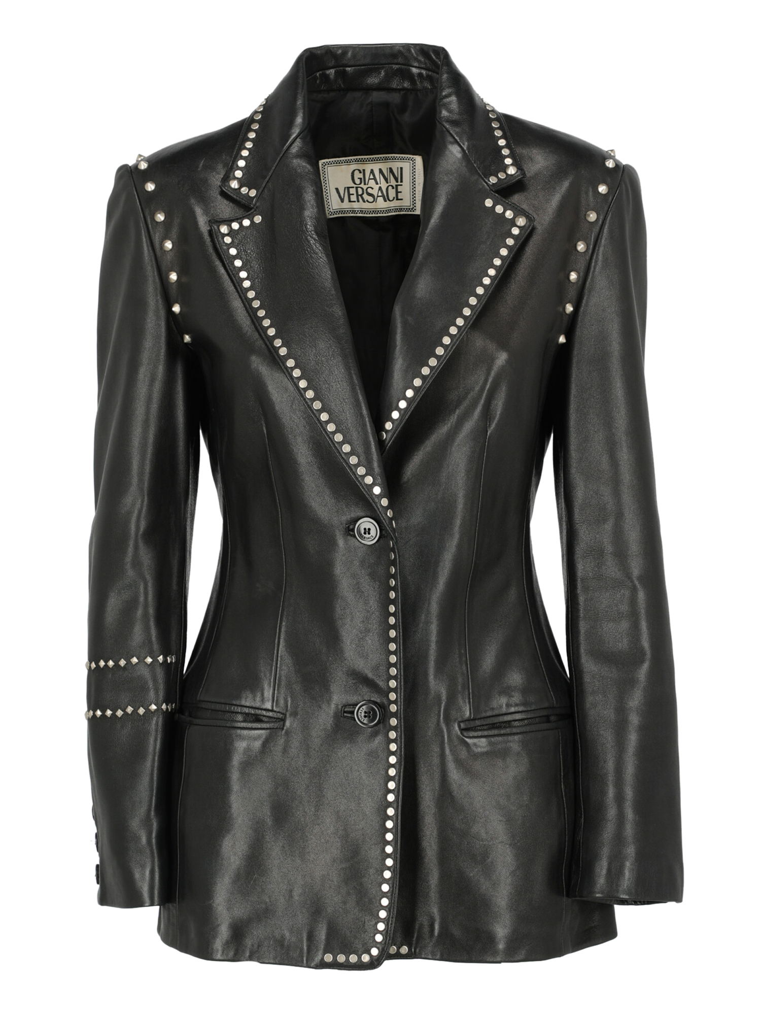 Versace Femme Vestes Black Leather
