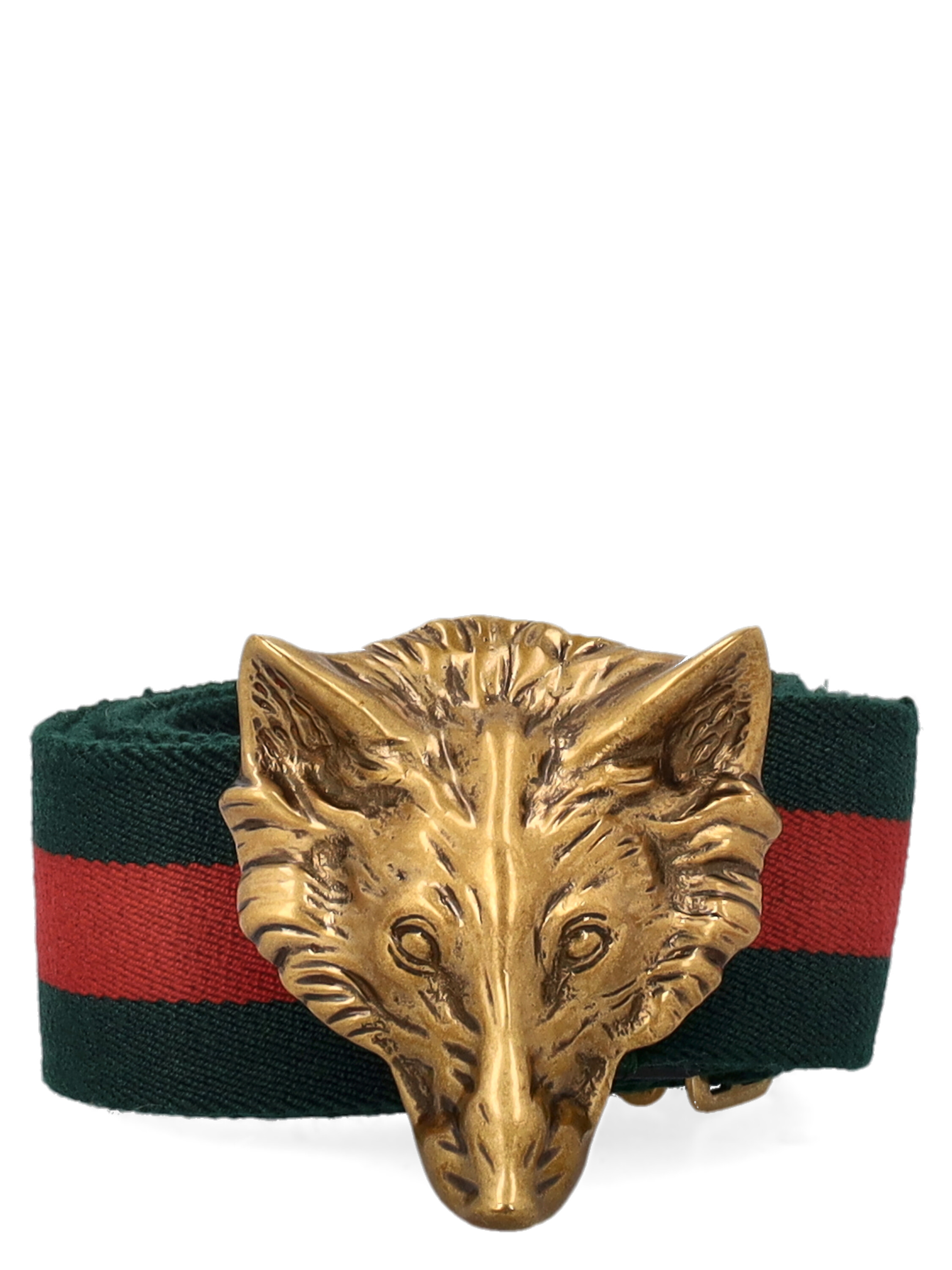 Pre-owned Gucci Women's Belts -  - In Green, Red Fabric