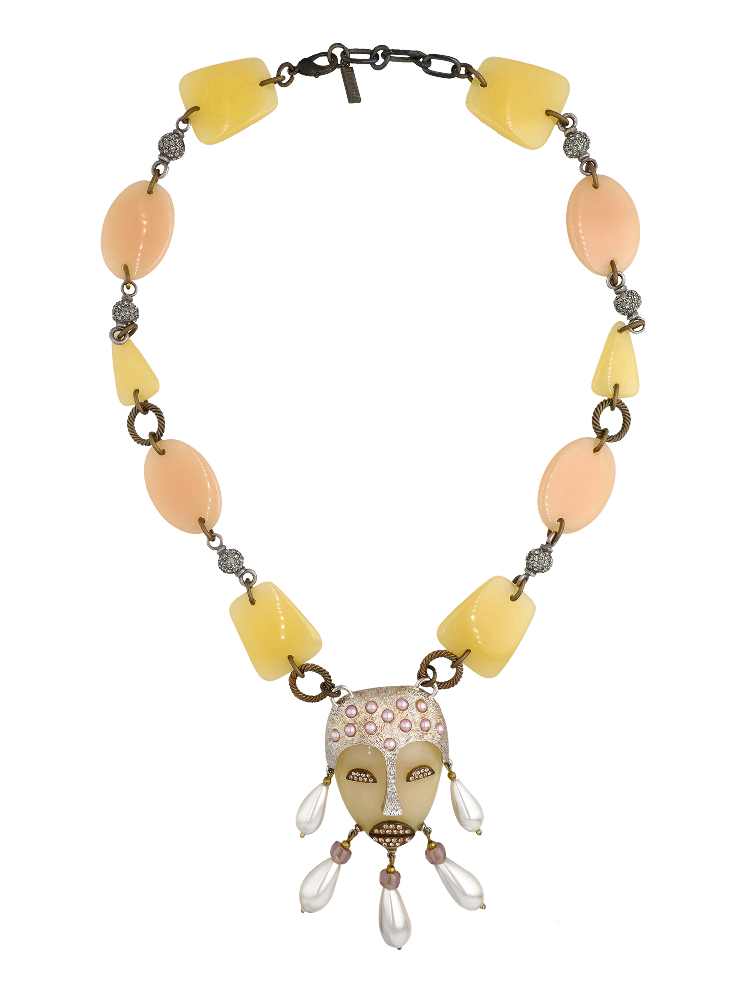Missoni Femme Colliers et pendentifs Pink, White, Yellow Resin