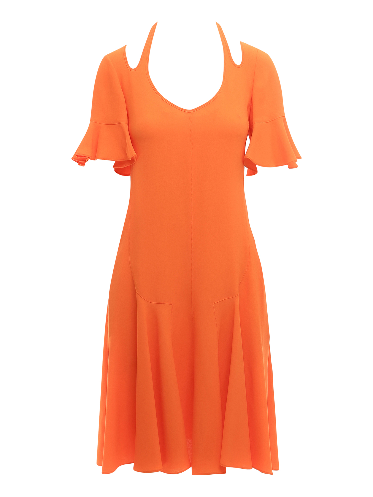 Women's Dresses - Stella McCartney - In Orange Synthetic Fibers